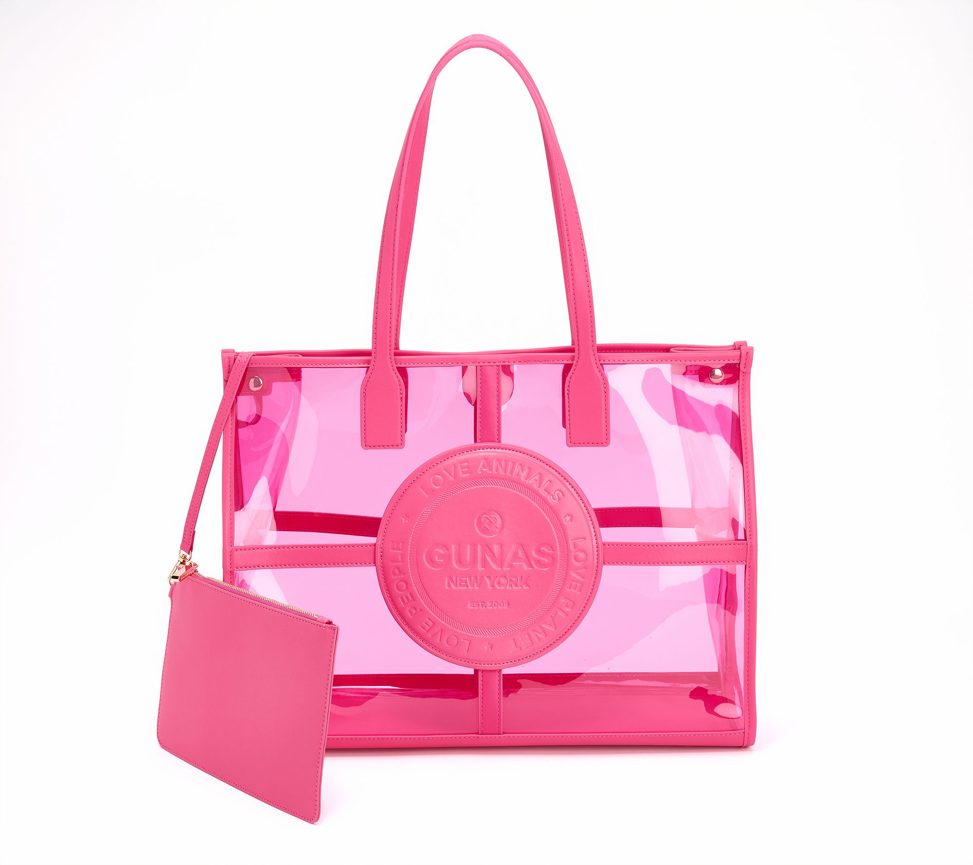 Gunas New York Clear Tote with Pouch