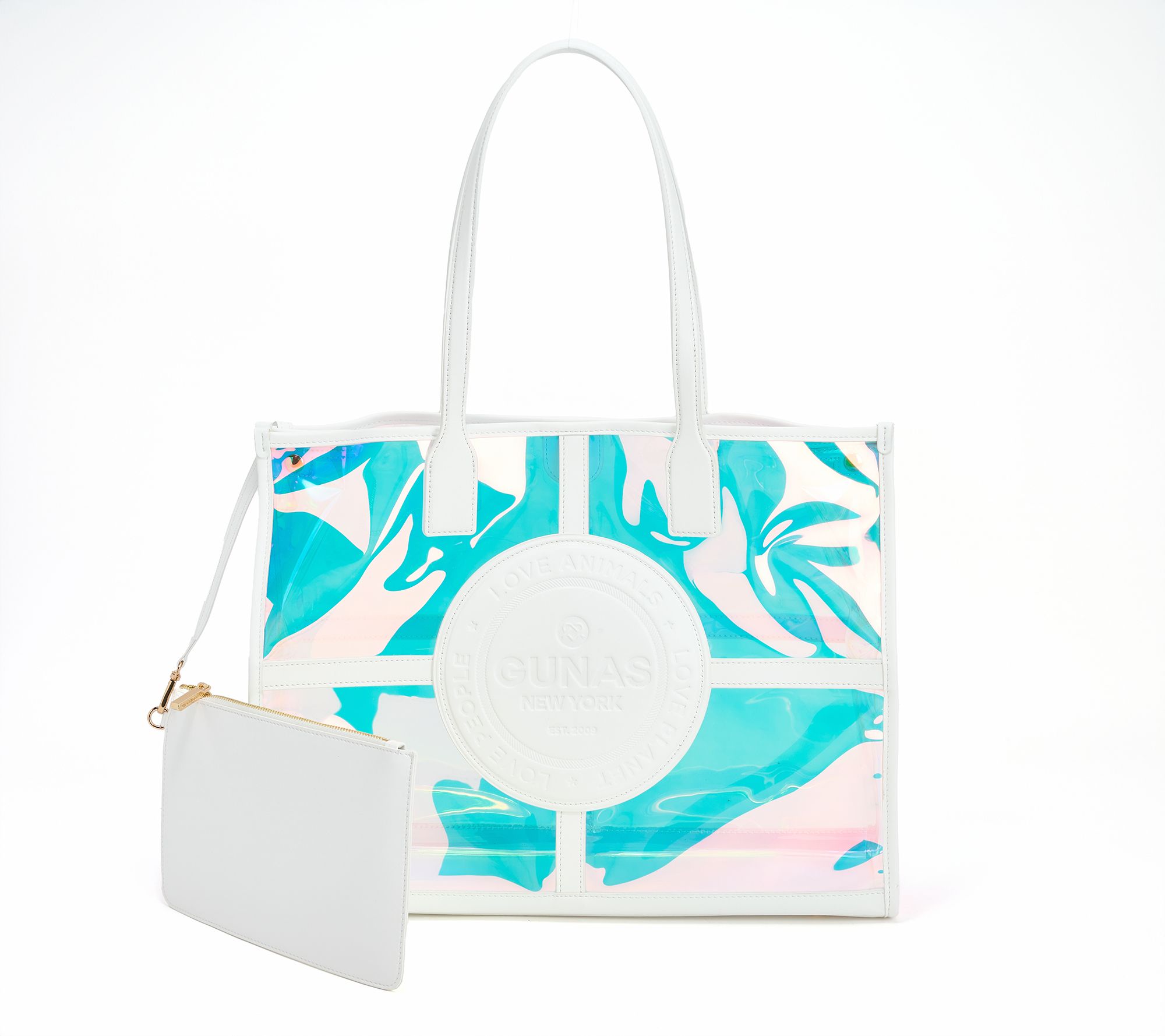 Gunas New York Clear Tote with Pouch
