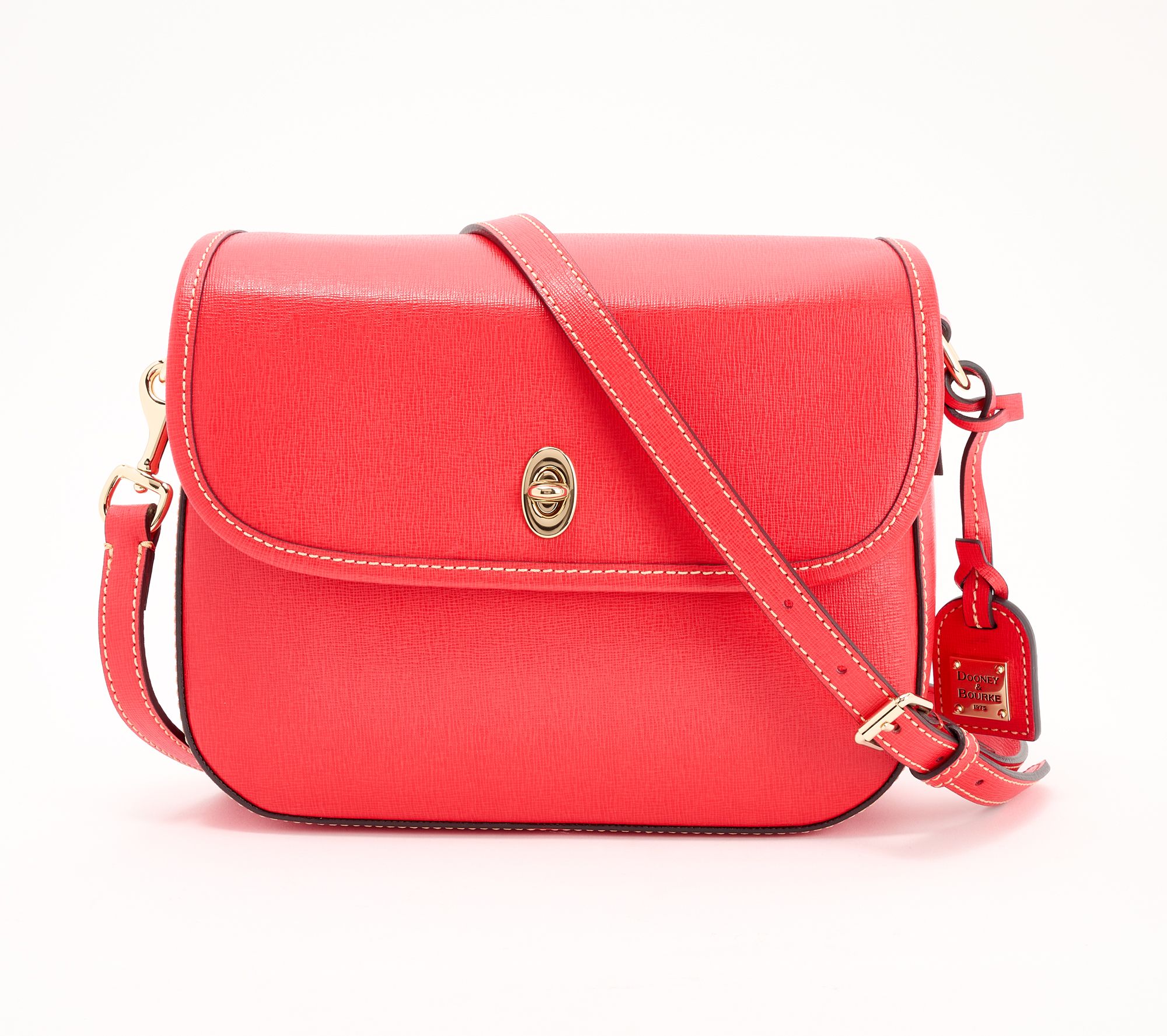  Dooney & Bourke Saffiano Leather Flap Saddle Crossbody