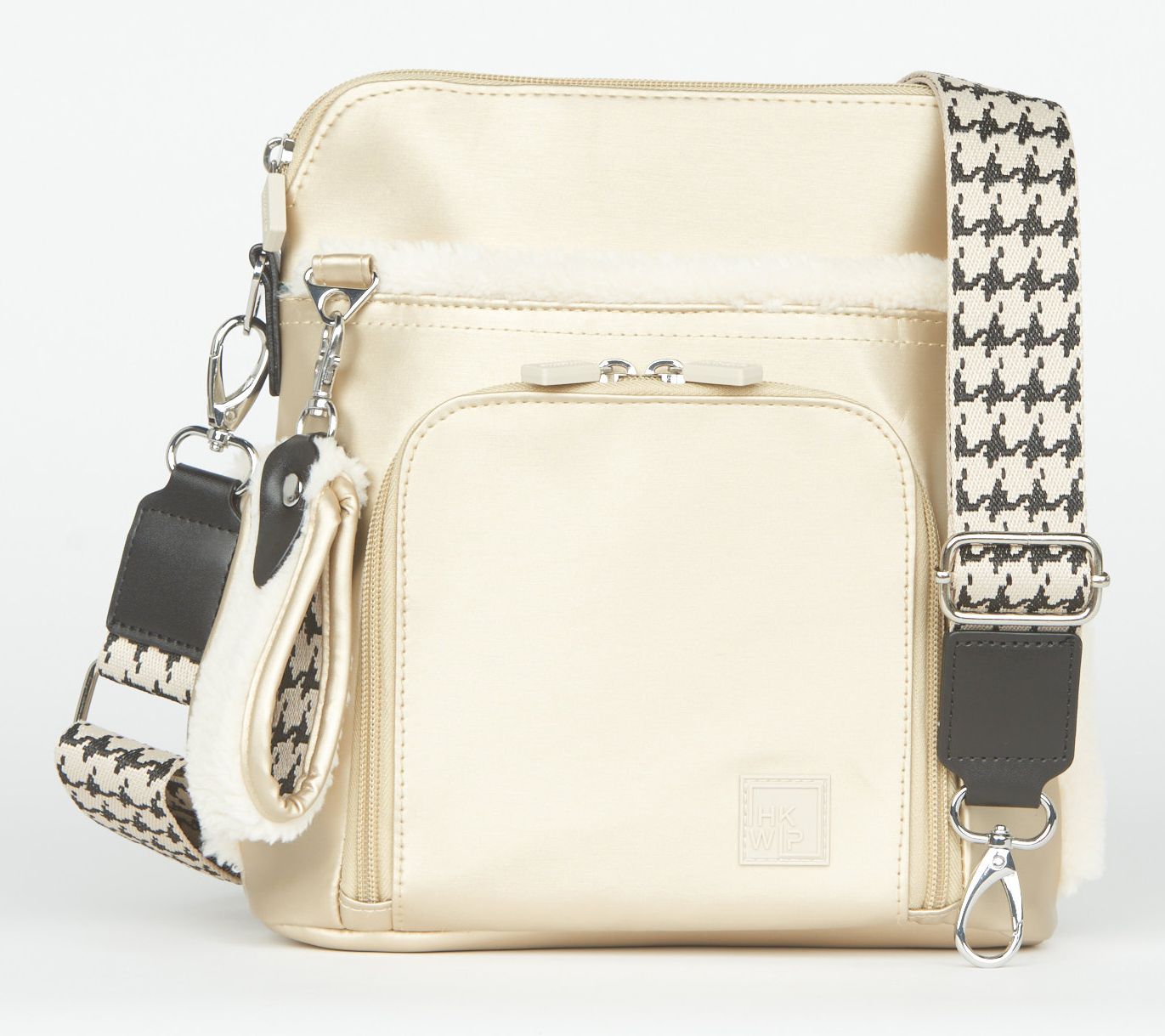 "As Is" IHKWIP The City Sherpa Crossbody with Houndstooth Strap