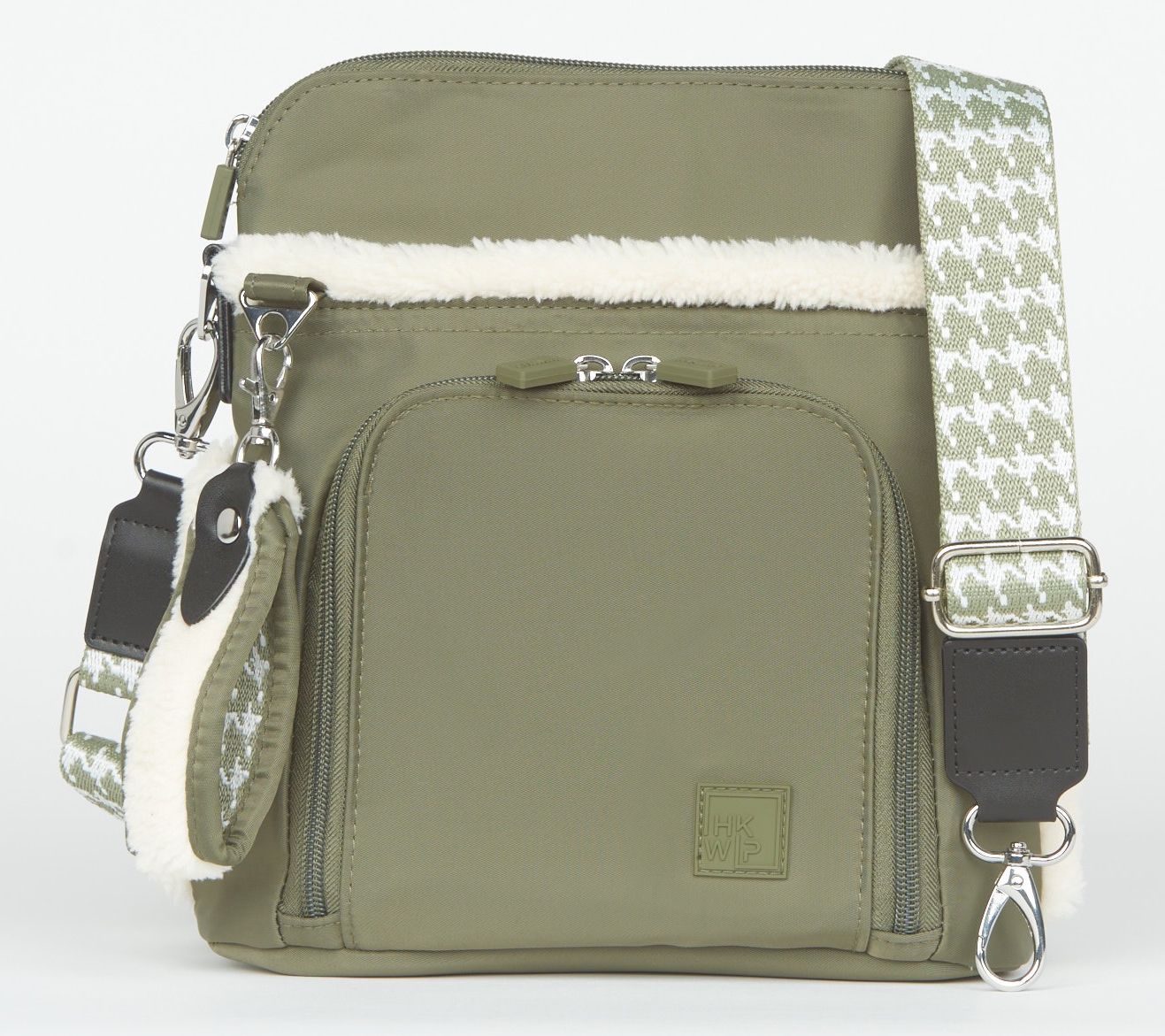 "As Is" IHKWIP The City Sherpa Crossbody with Houndstooth Strap