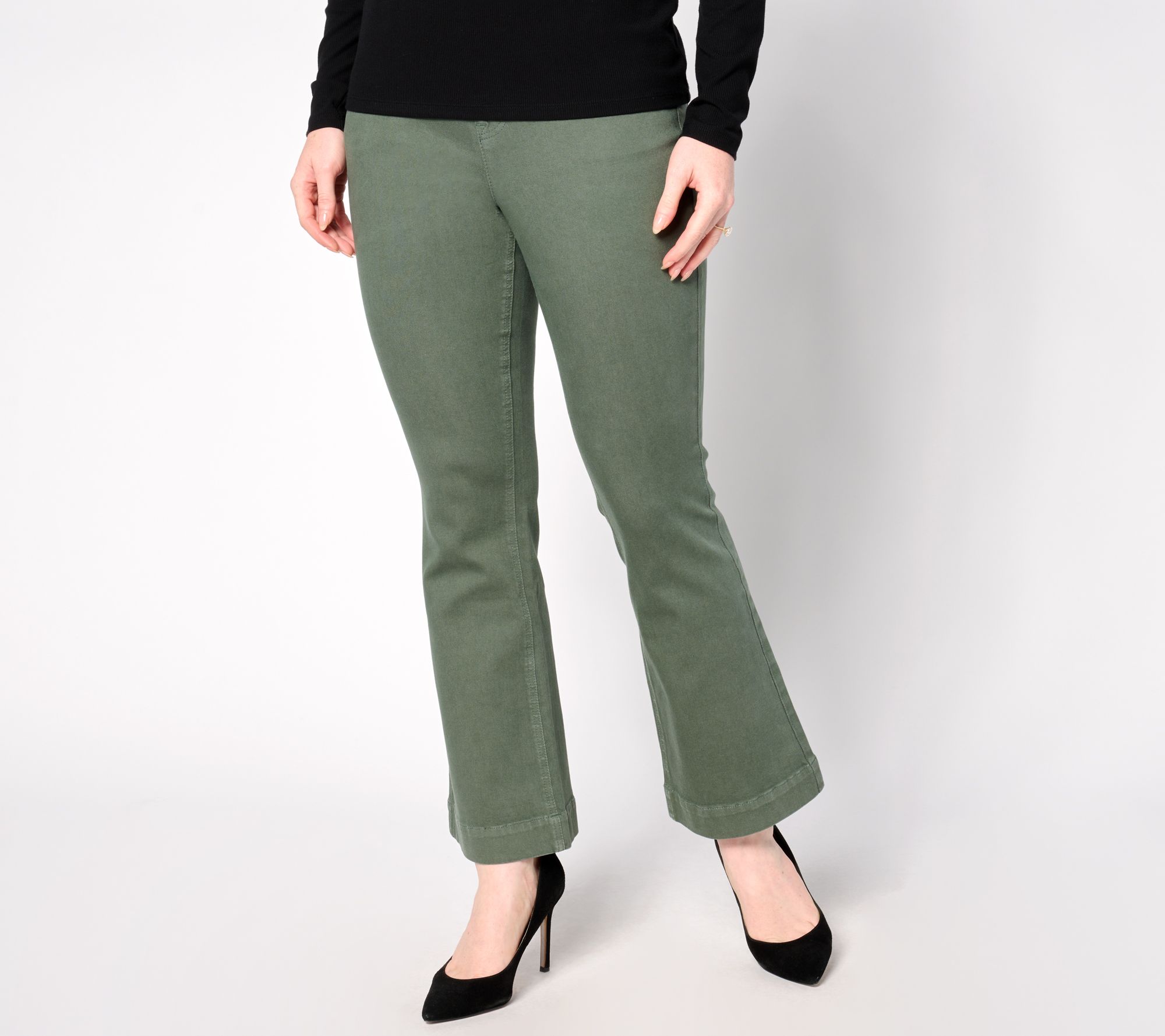 "As Is" Isaac Mizrahi Live! Tall True Denim Color Pull On Ankle Jeans