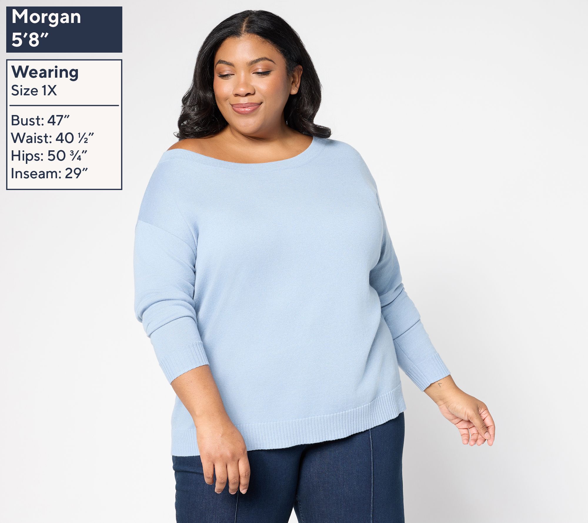 BEAUTIFUL by Lawrence Zarian Off Shoulder Sweater - QVC.com