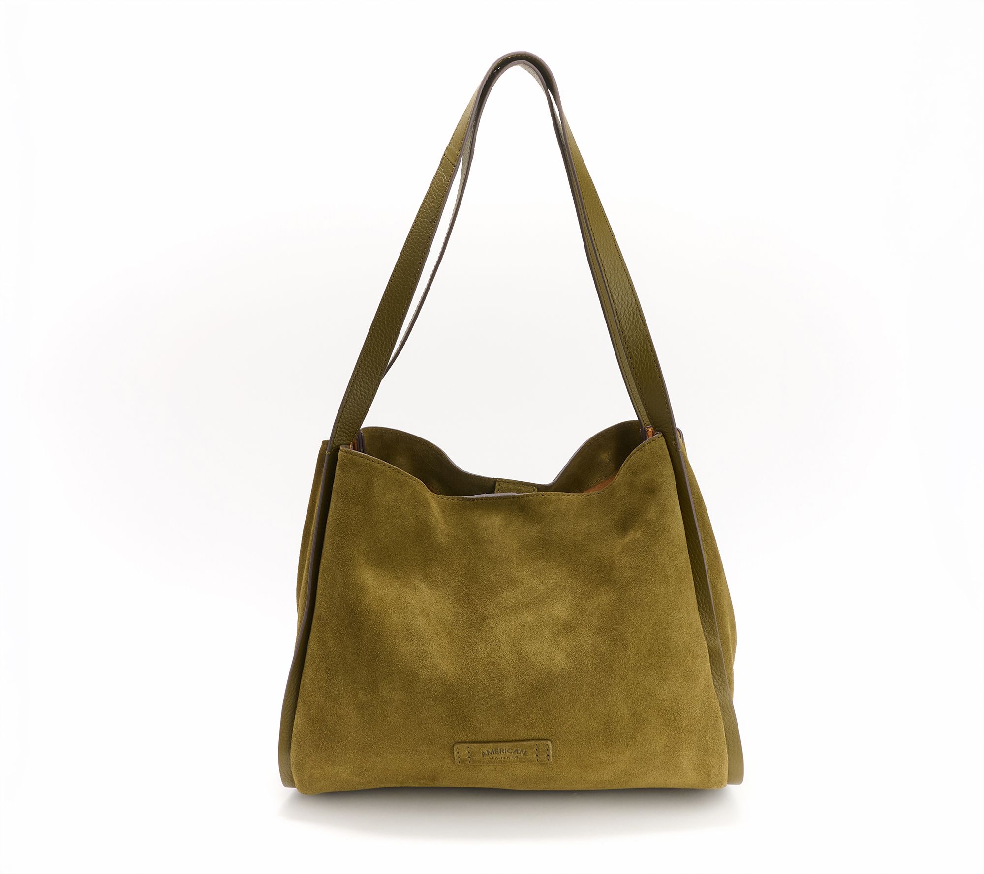 American Leather Co. Auburn Leather Triple Entry Tote