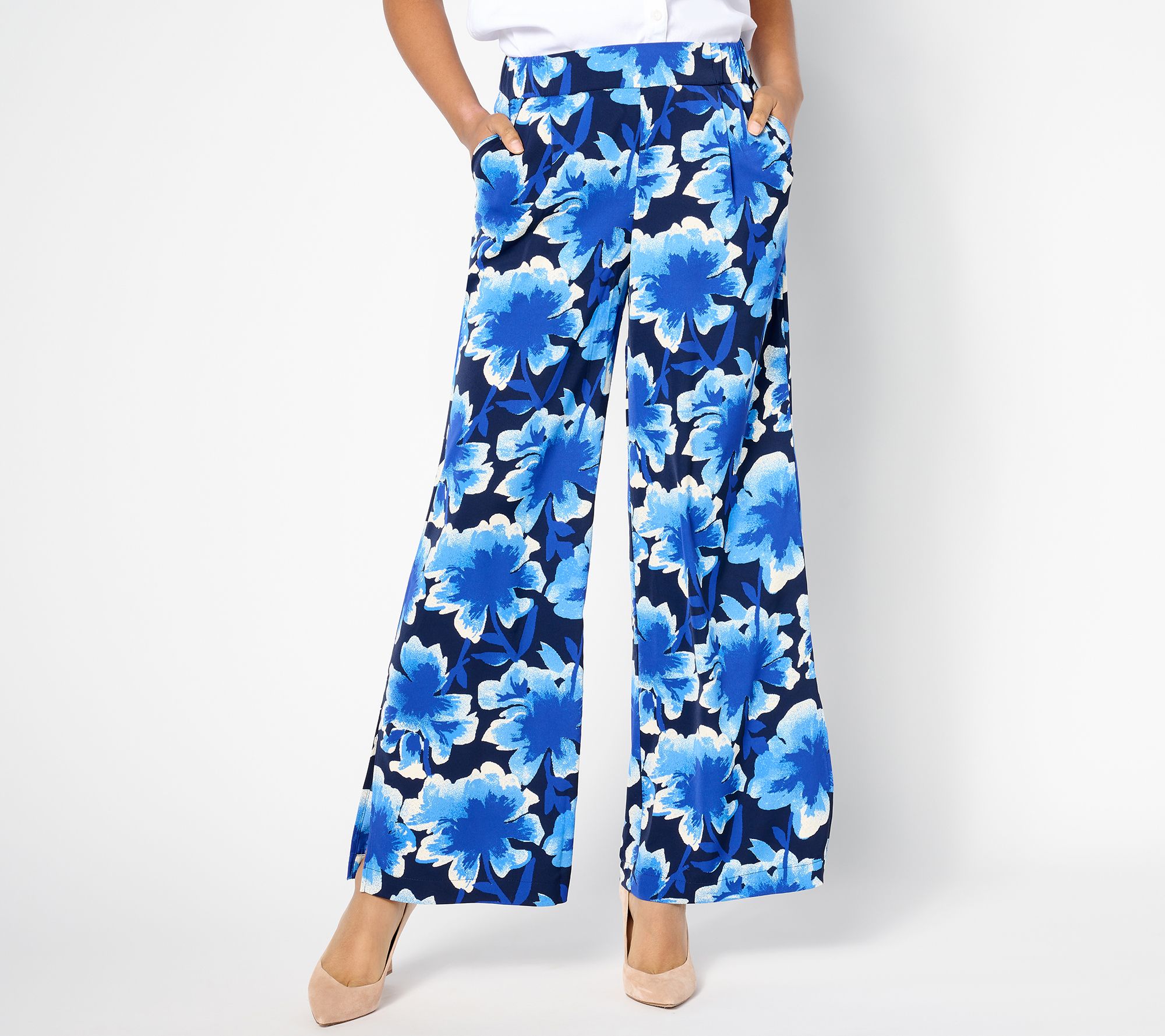 "As Is" Studio Park x Leah Williams Tall Bold Floral Soft Woven Pant