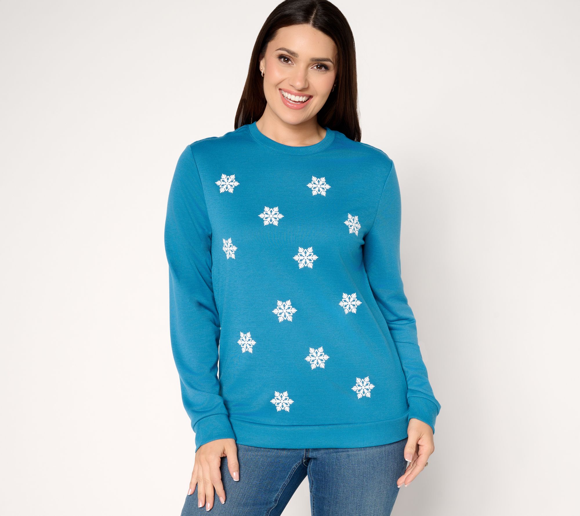 MUK LUKS French Terry Holiday Party Pullover