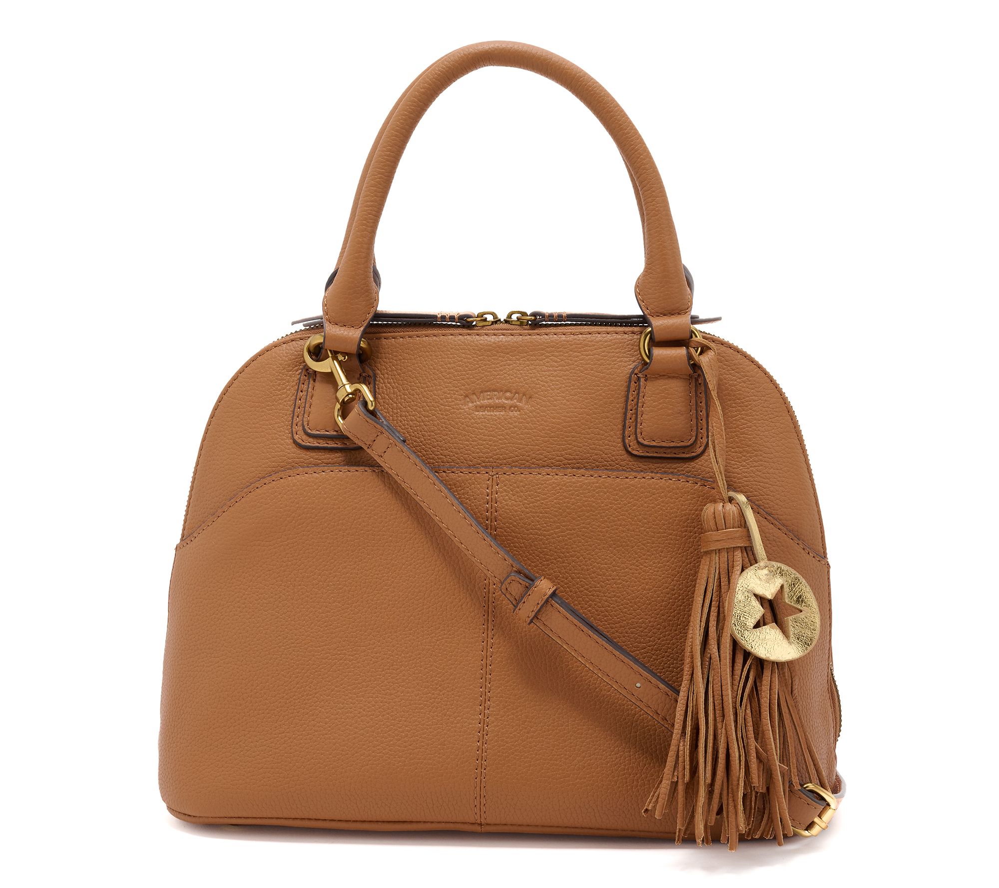 American Leather Co. Pebble Leather Convertible Satchel