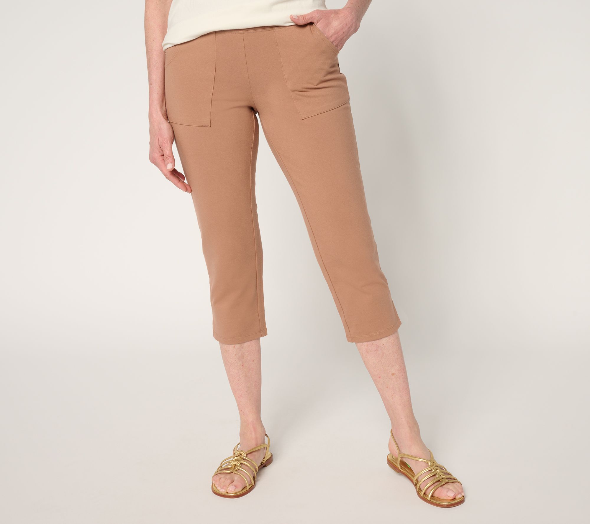 "As Is" Women with Control Tummy Control Petite 86/14 Capri Pants