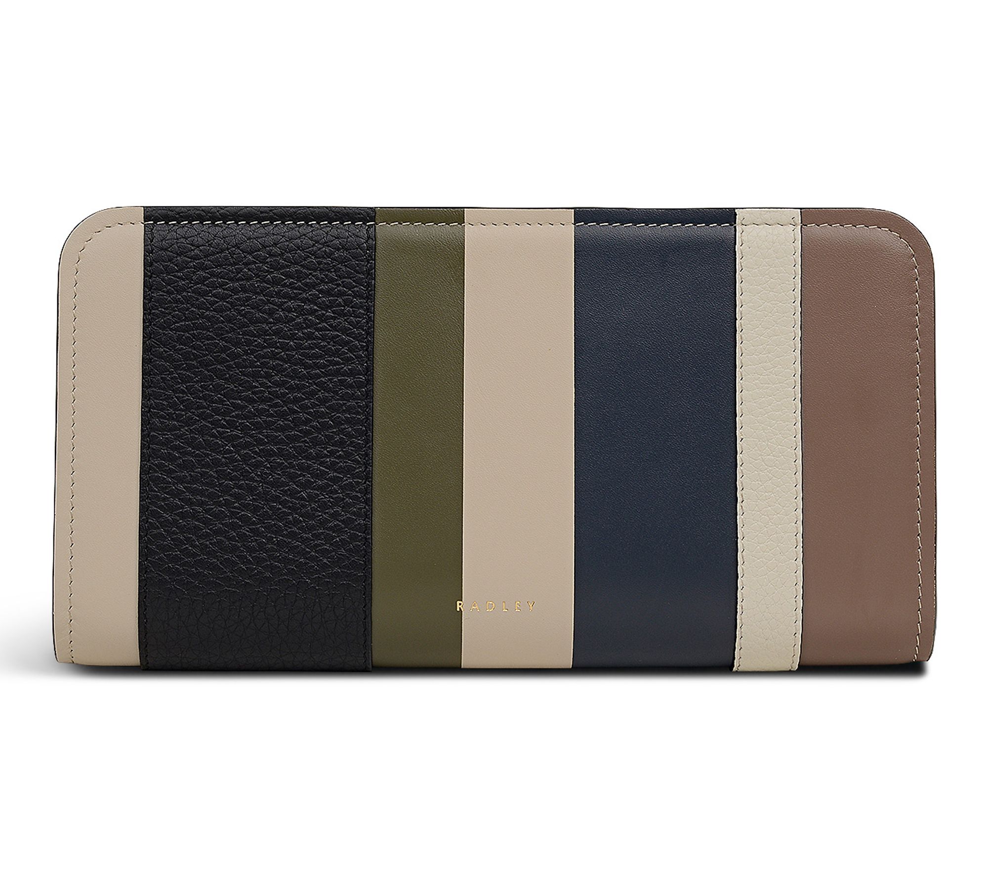 Radley Stripe Lane Large Zip Around Leather Wallet