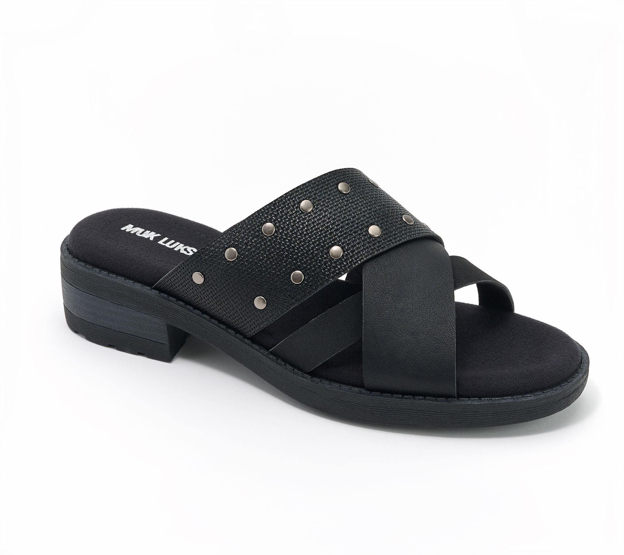 Muk Luks Slide Sandals with Studs -Vittoria