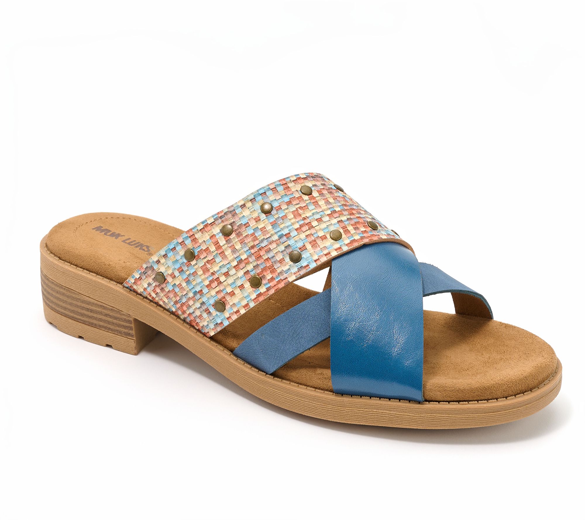 Muk Luks Slide Sandals with Studs -Vittoria