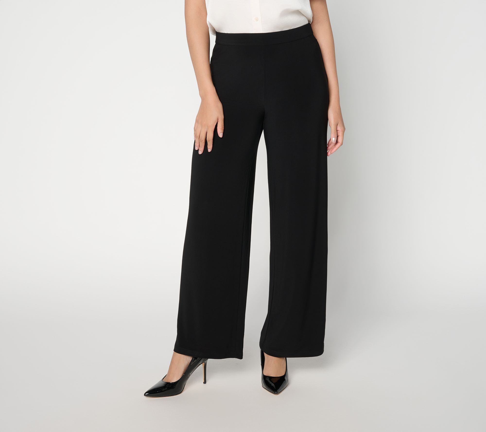 Dennis Basso Petite Italia Knit Wide Leg Pant