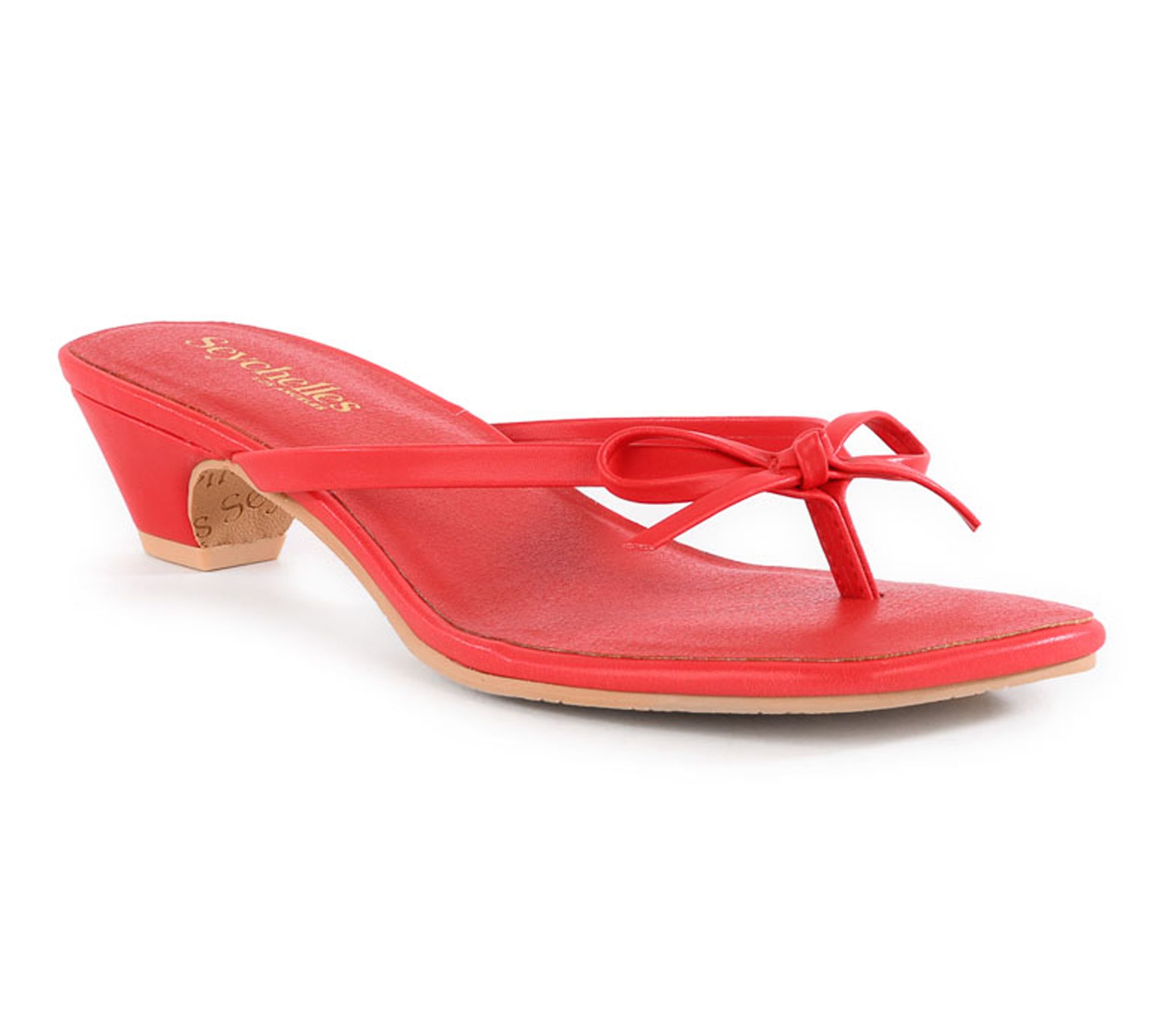 Seychelles Bow Kitten Heel Thongs - Perfect Wish