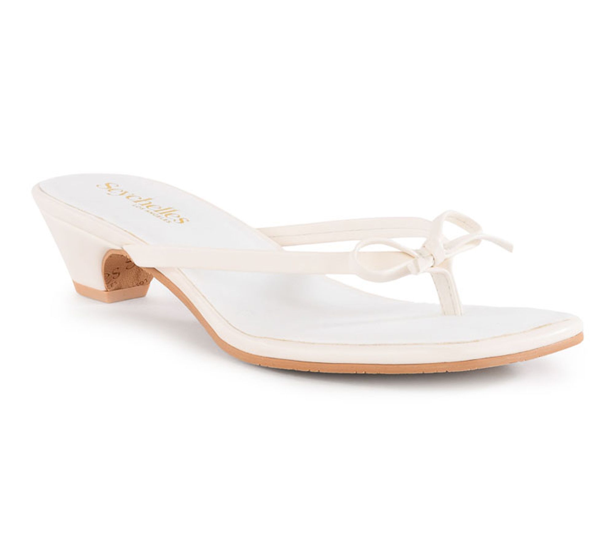 Seychelles Bow Kitten Heel Thongs - Perfect Wish
