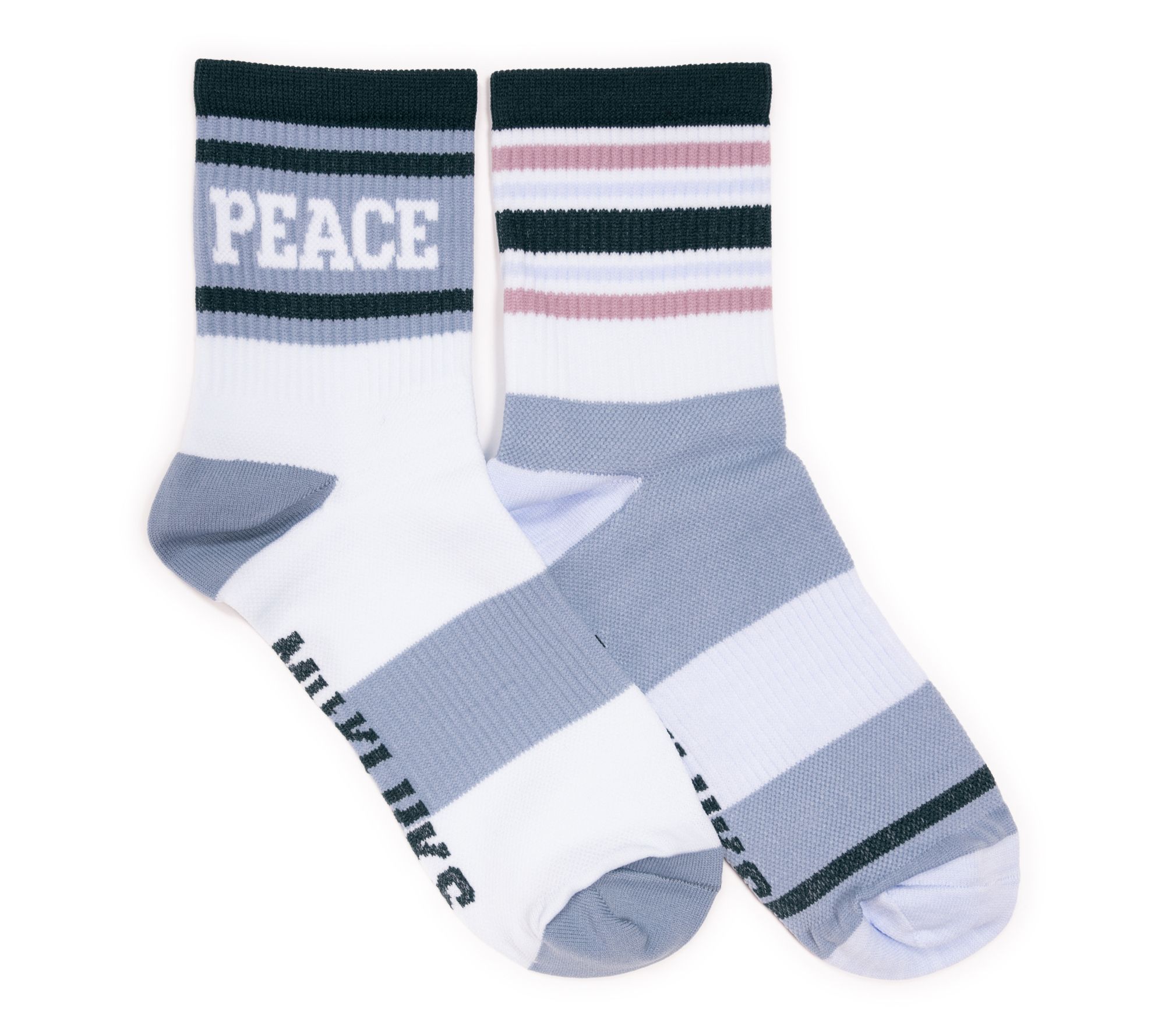 MUK LUKS Women's Set of 2 Quarter Crew Nylon Studio Socks