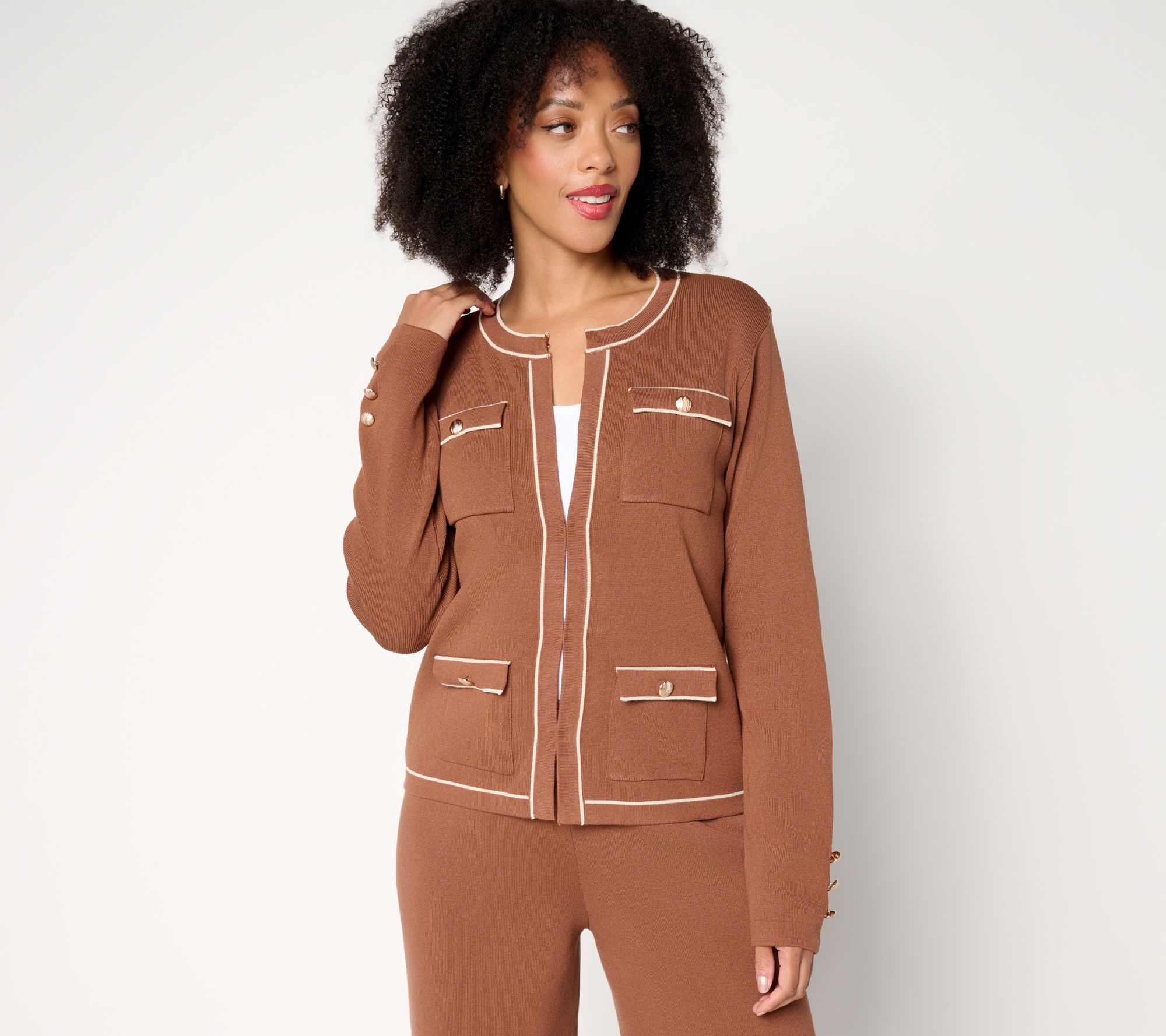 "As Is" nicole by Nicole Miller Sweater Knit Jacket