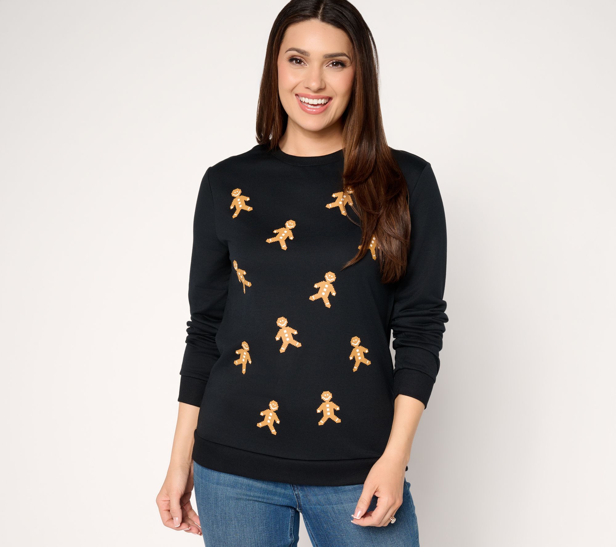 "As Is" MUK LUKS French Terry Holiday Party Pullover