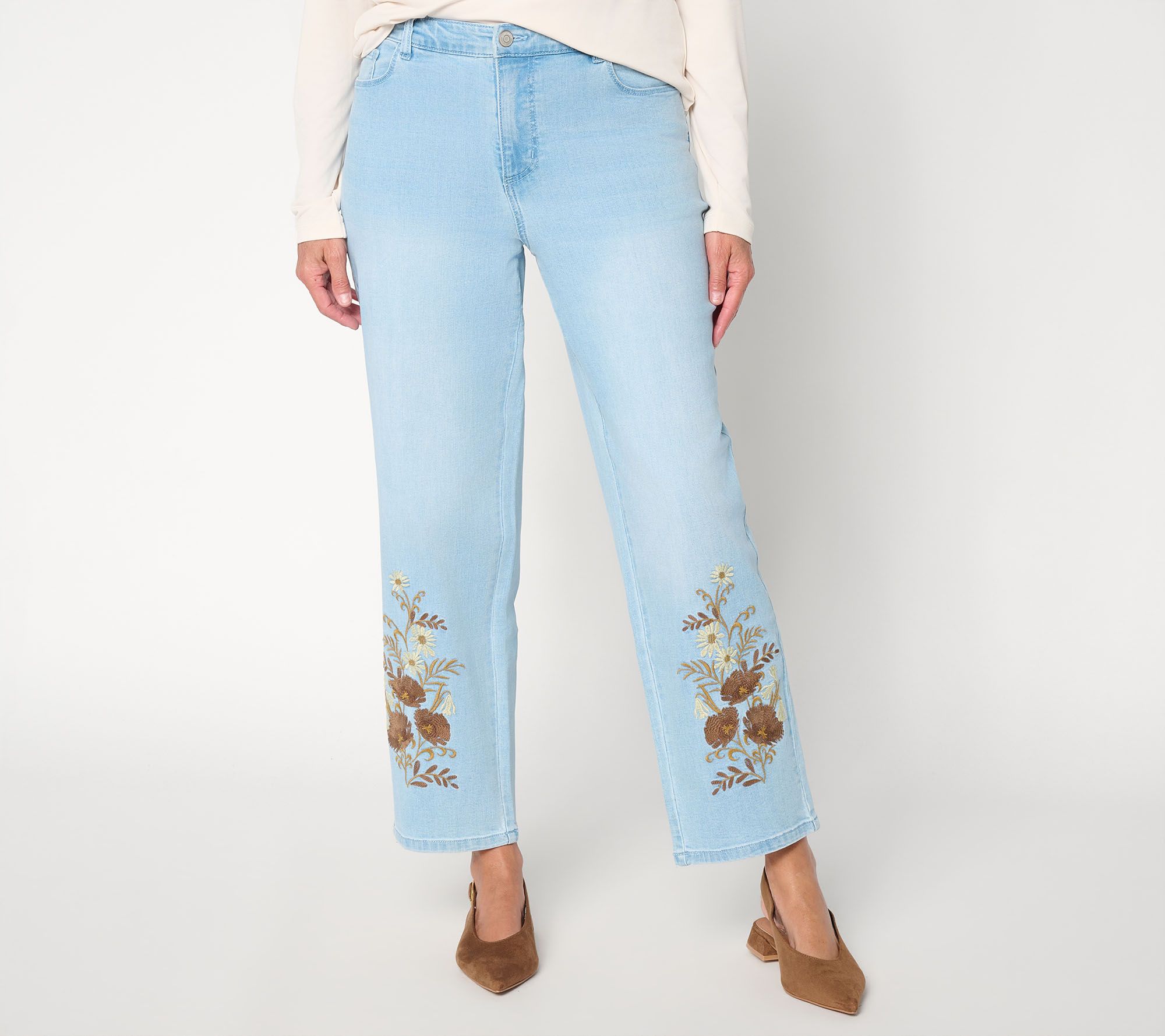 Susan Graver Regular Stretch Denim Ankle Length Jeans