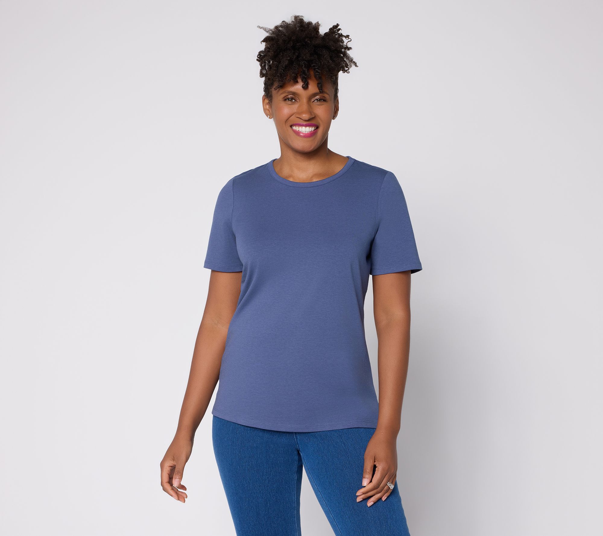 Denim & Co. Essentials Favorite Jersey Favorite Fit Scoop Neck Top