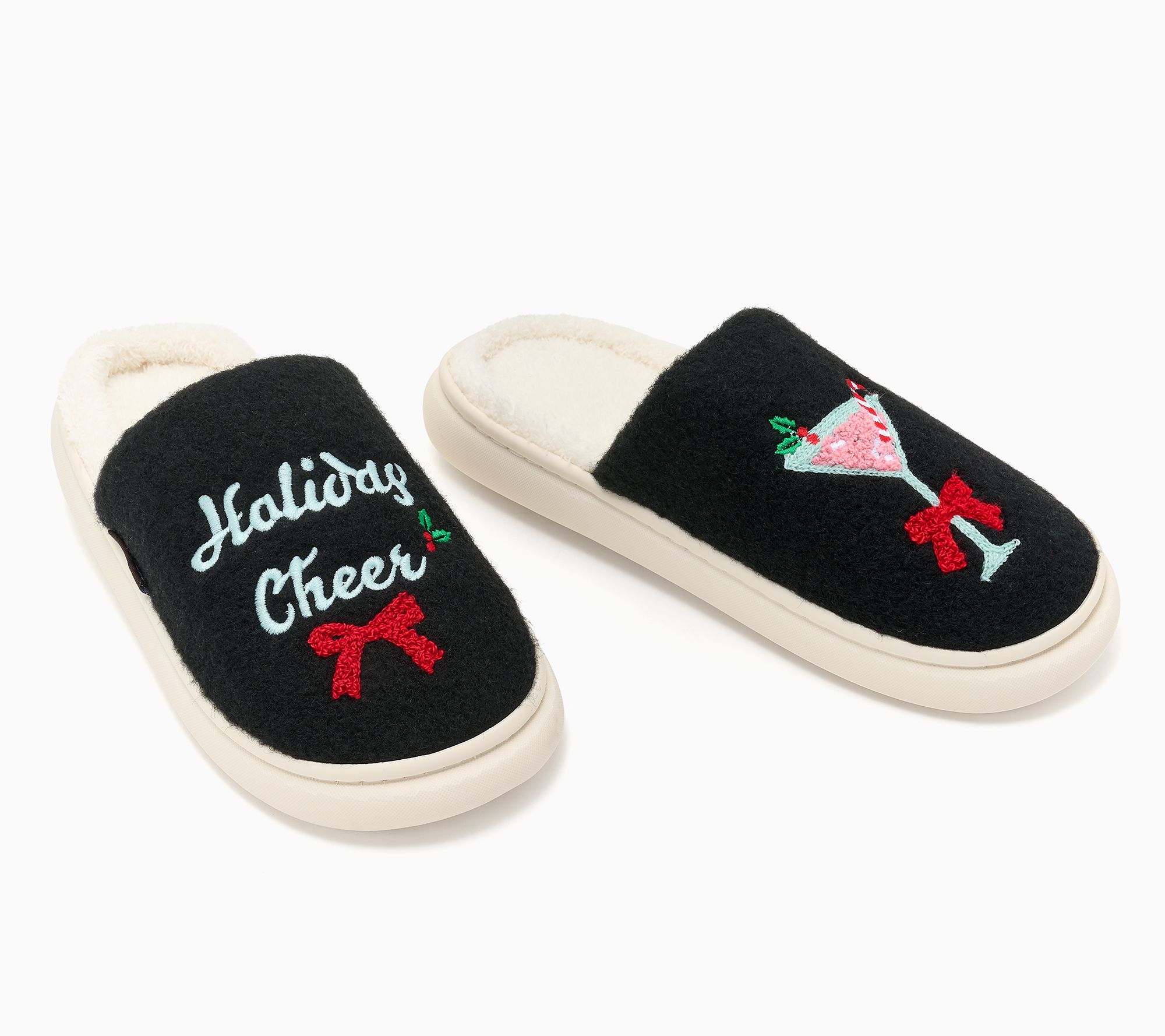 MUK LUKS Cozy Washable Christmas Novelty Slippers