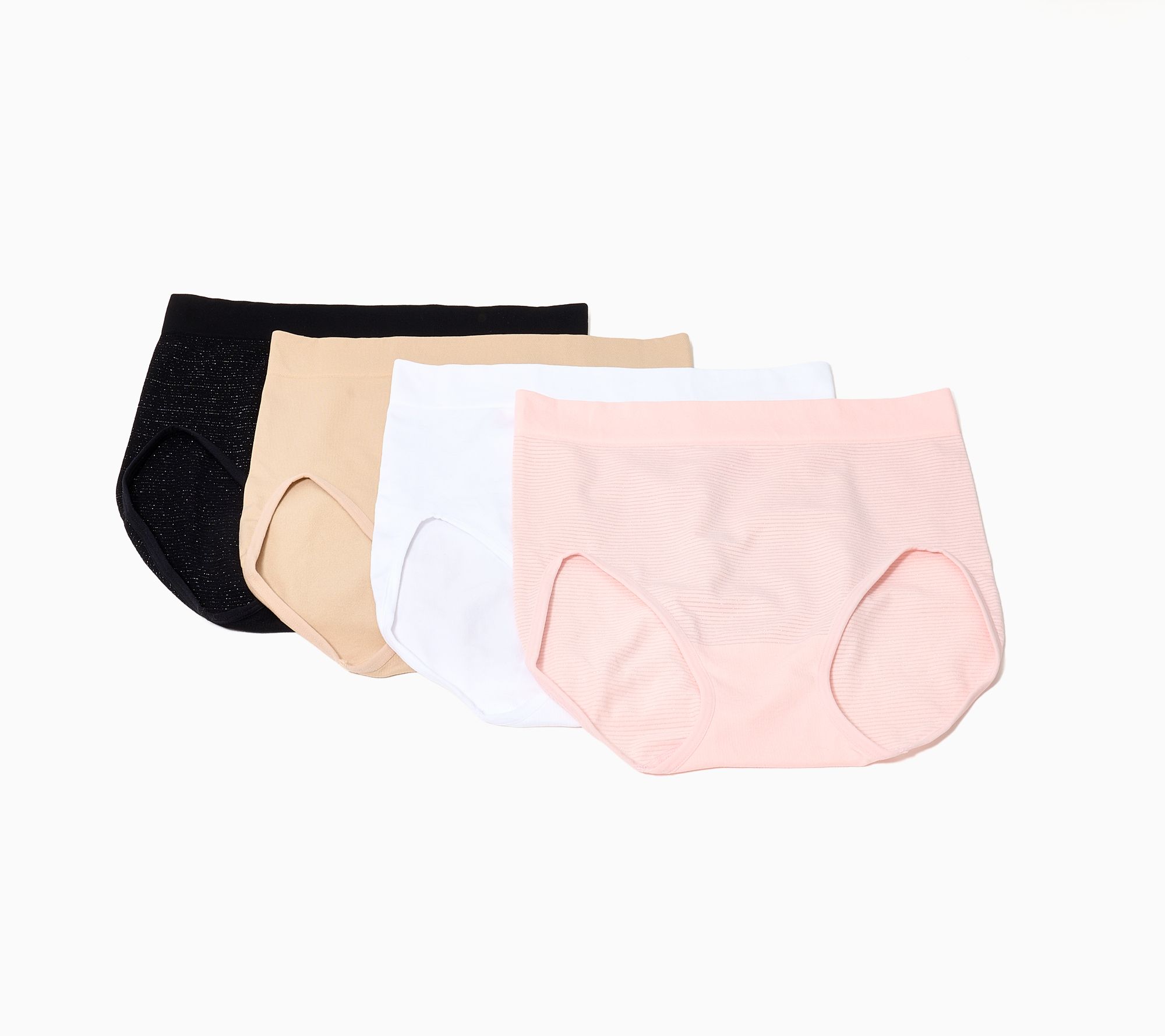 Breezies Sparkle & Stripe Seamless Brief 4 Pack in Gift Bag