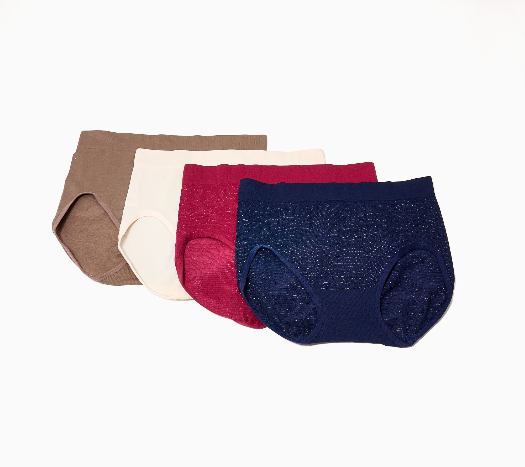Breezies Sparkle & Stripe Seamless Brief 4 Pack in Gift Bag