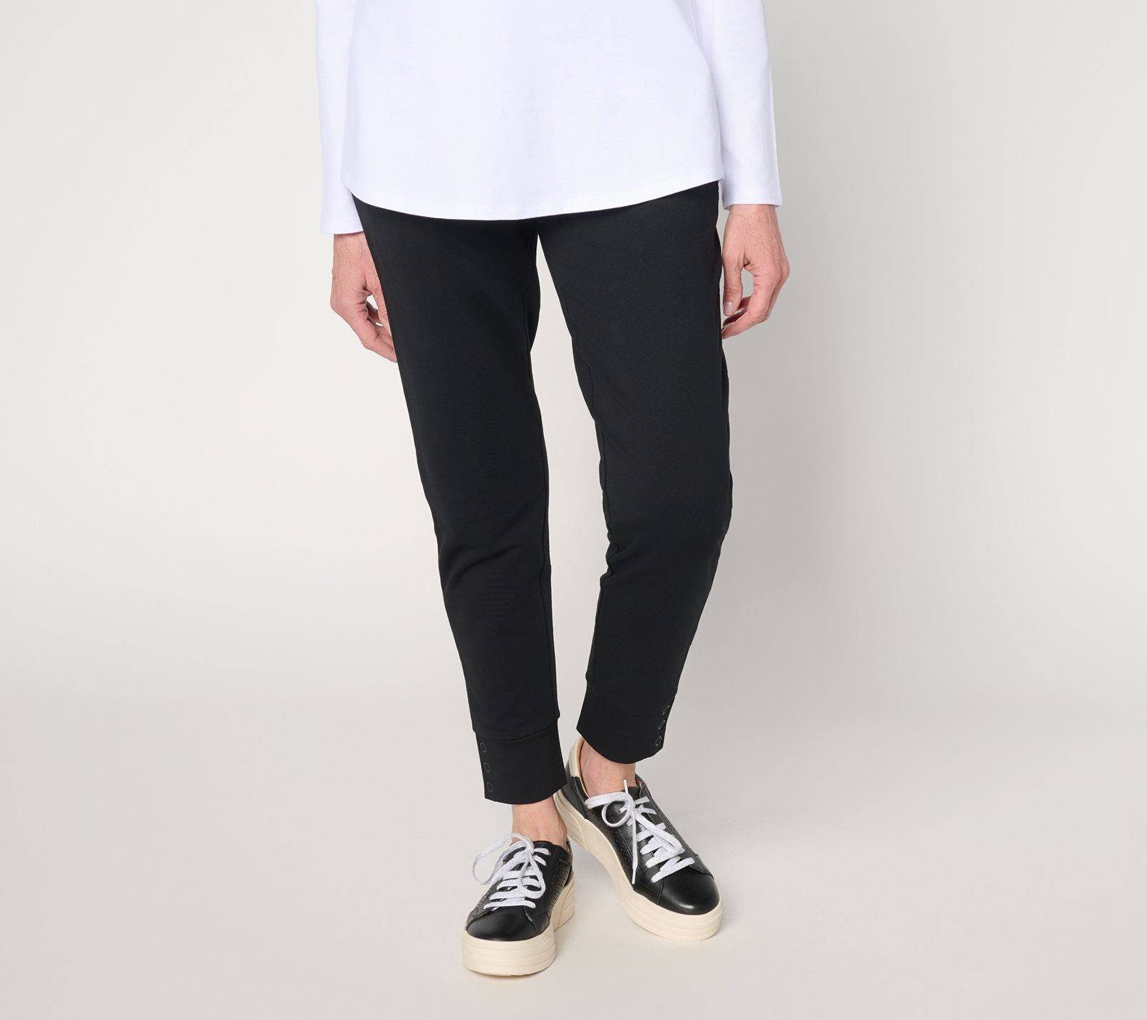 "As Is" Denim & Co. Active Reg French Terry Pull On Joggers