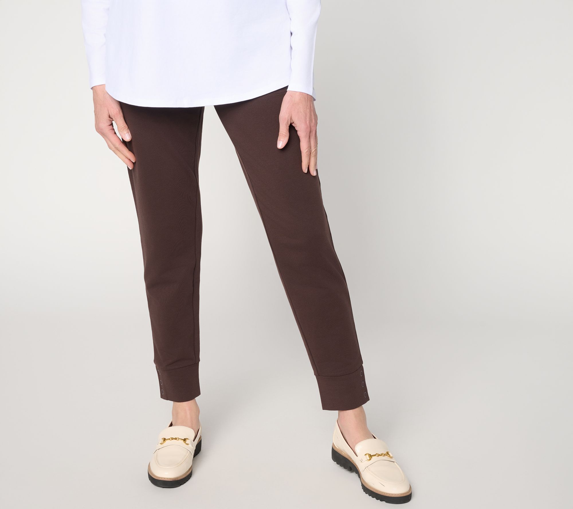 "As Is" Denim & Co. Active Reg French Terry Pull On Joggers