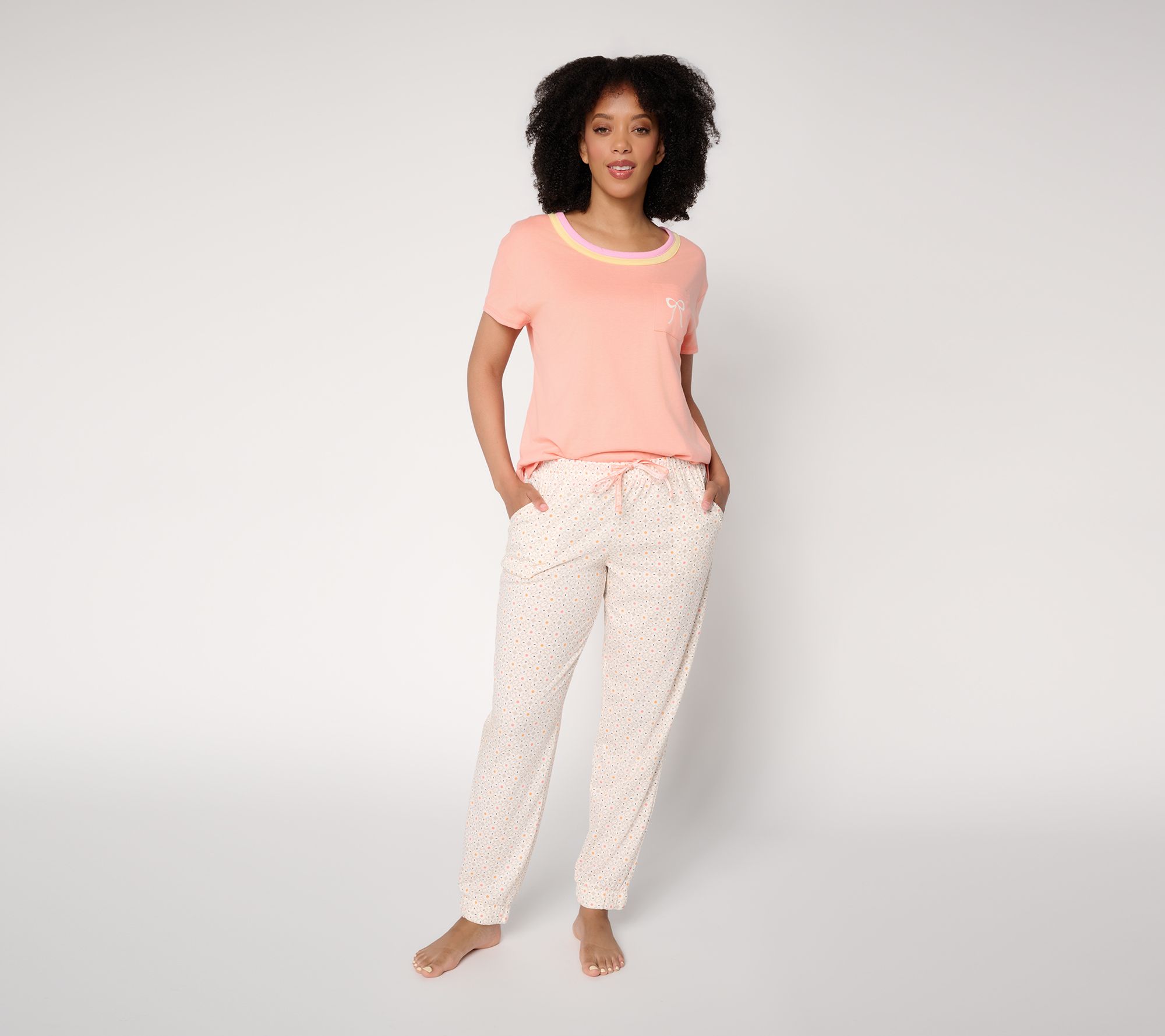 "As Is" MUK LUKS Jersey Tee & Jogger Pajama Set