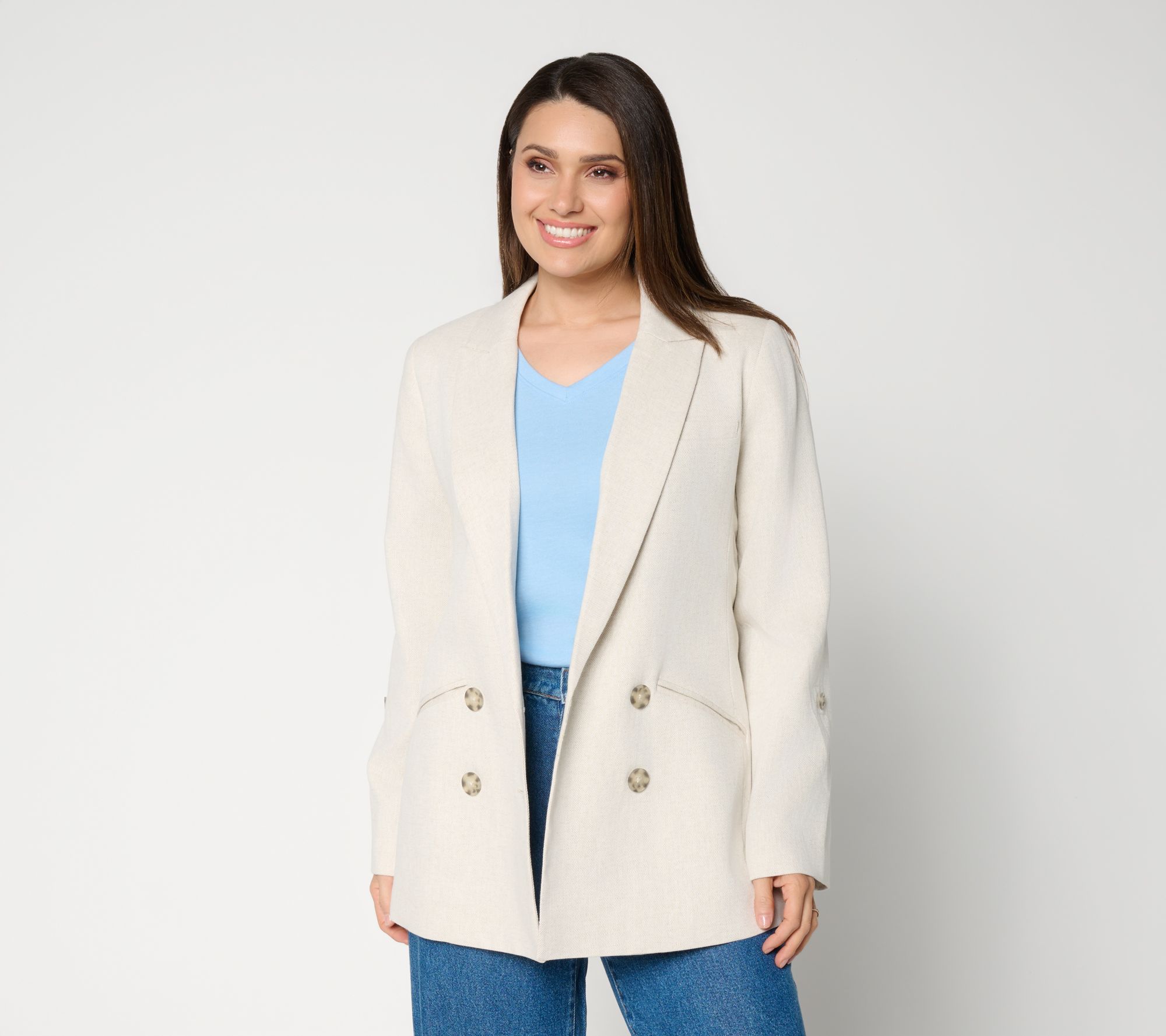 "As Is" Earth by Aimee Kestenberg Cotton Linen Tailored Blazer