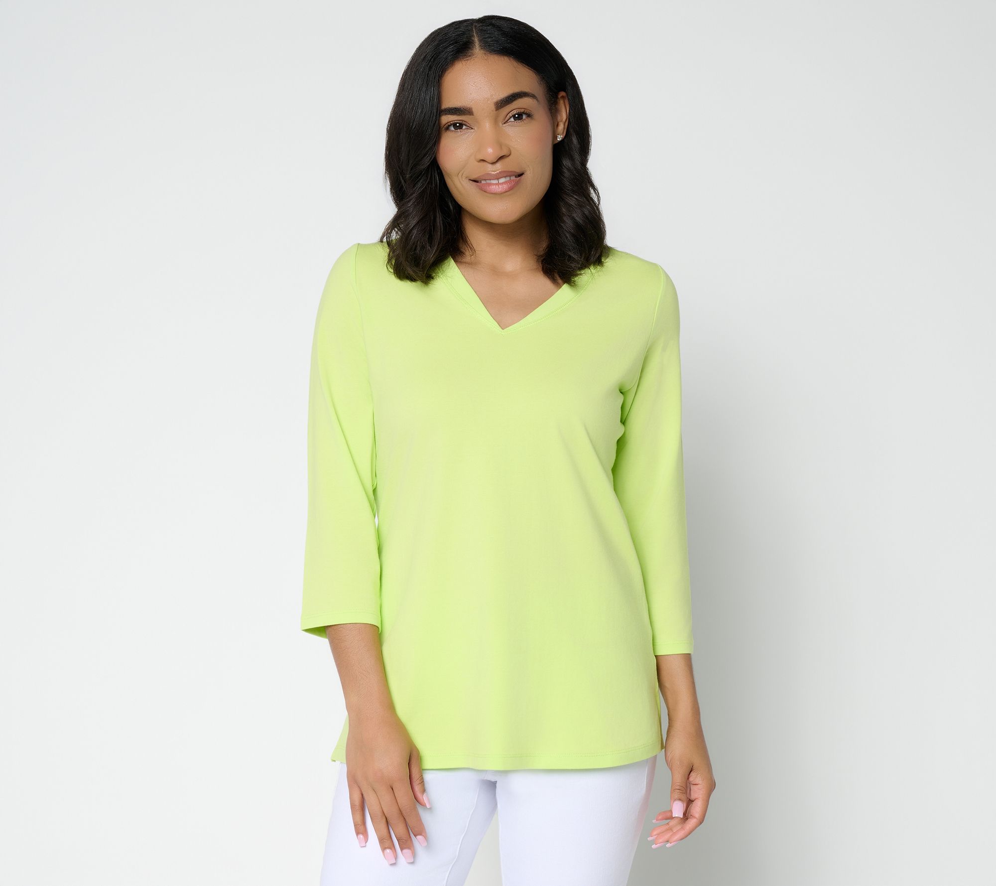 "As Is" Belle by Kim Gravel Primabelle Knit Victory V-Neck Top