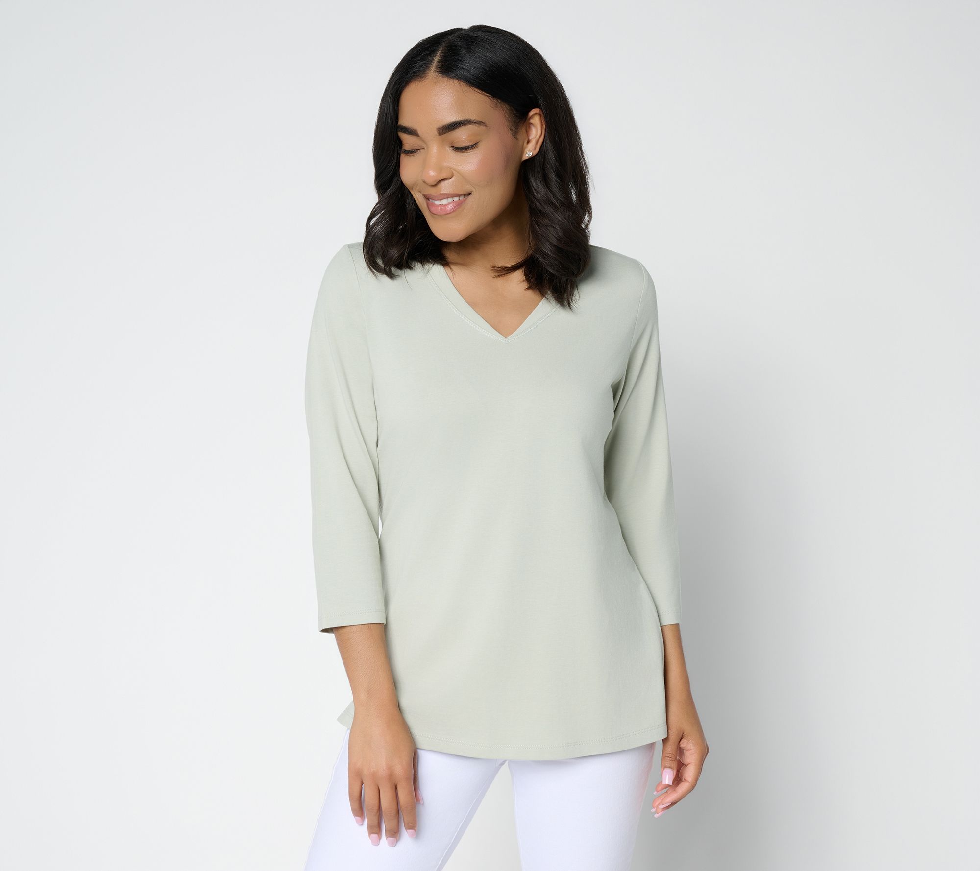 "As Is" Belle by Kim Gravel Primabelle Knit Victory V-Neck Top