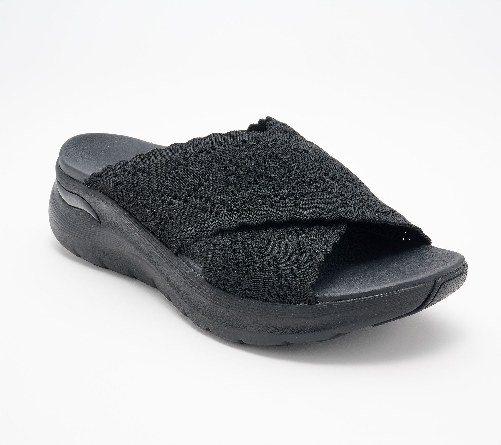 "As Is" Skechers Arch Fit 2.0 Vegan WashableCrochet Slide Sandals