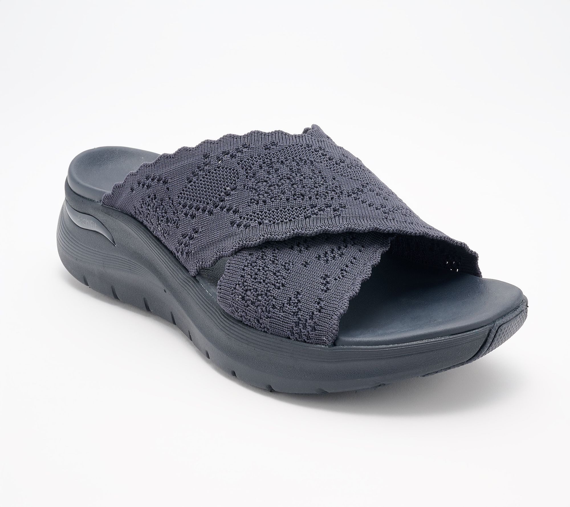 "As Is" Skechers Arch Fit 2.0 Vegan WashableCrochet Slide Sandals