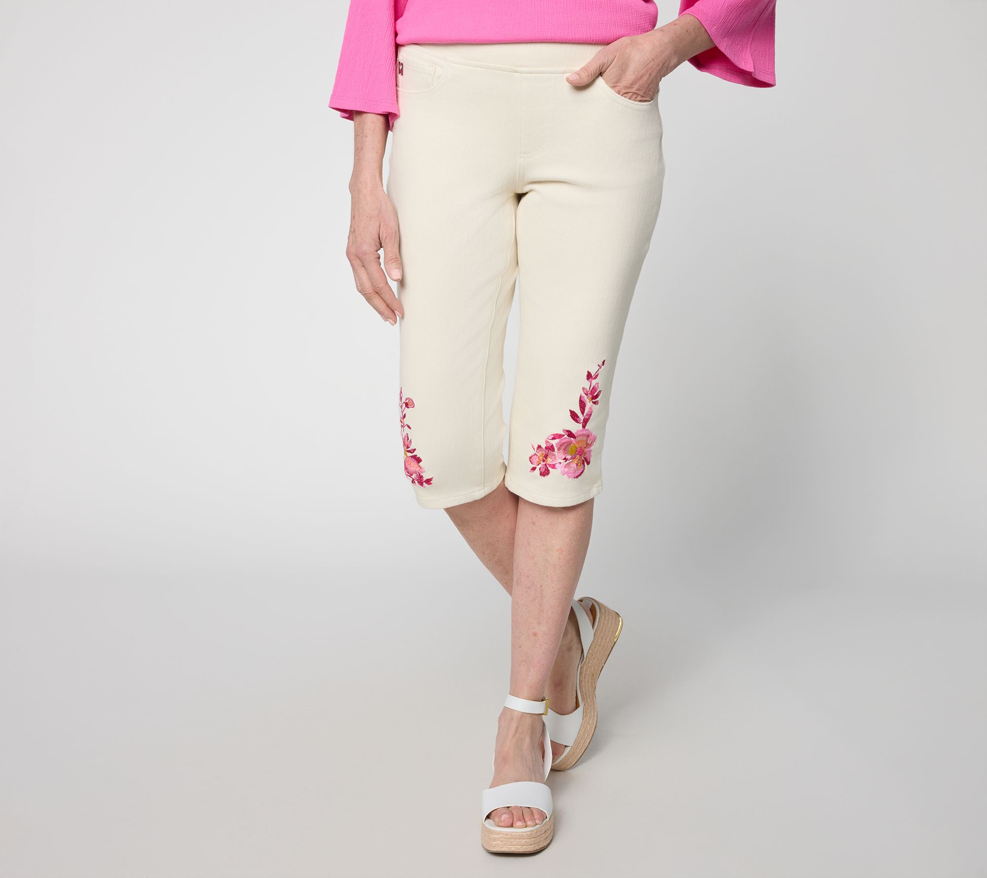 "As Is" Belle by Kim Gravel Petite Flexibelle Floral Skimmer