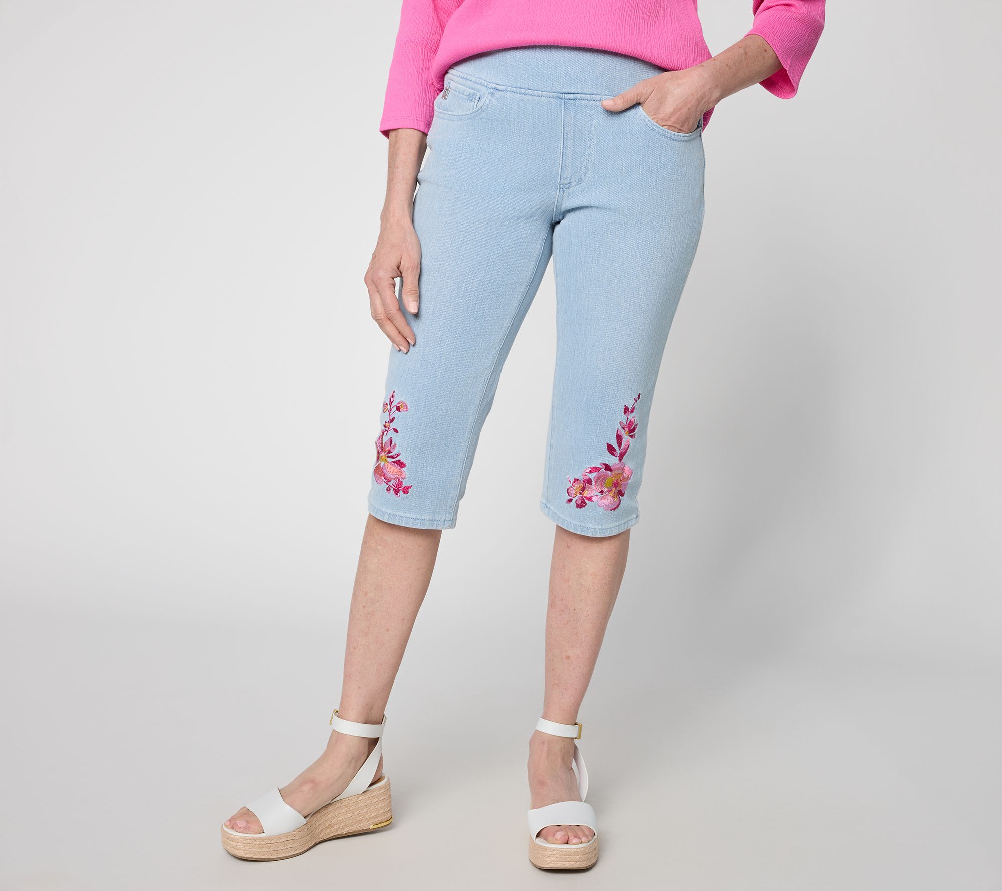 "As Is" Belle by Kim Gravel Petite Flexibelle Floral Skimmer
