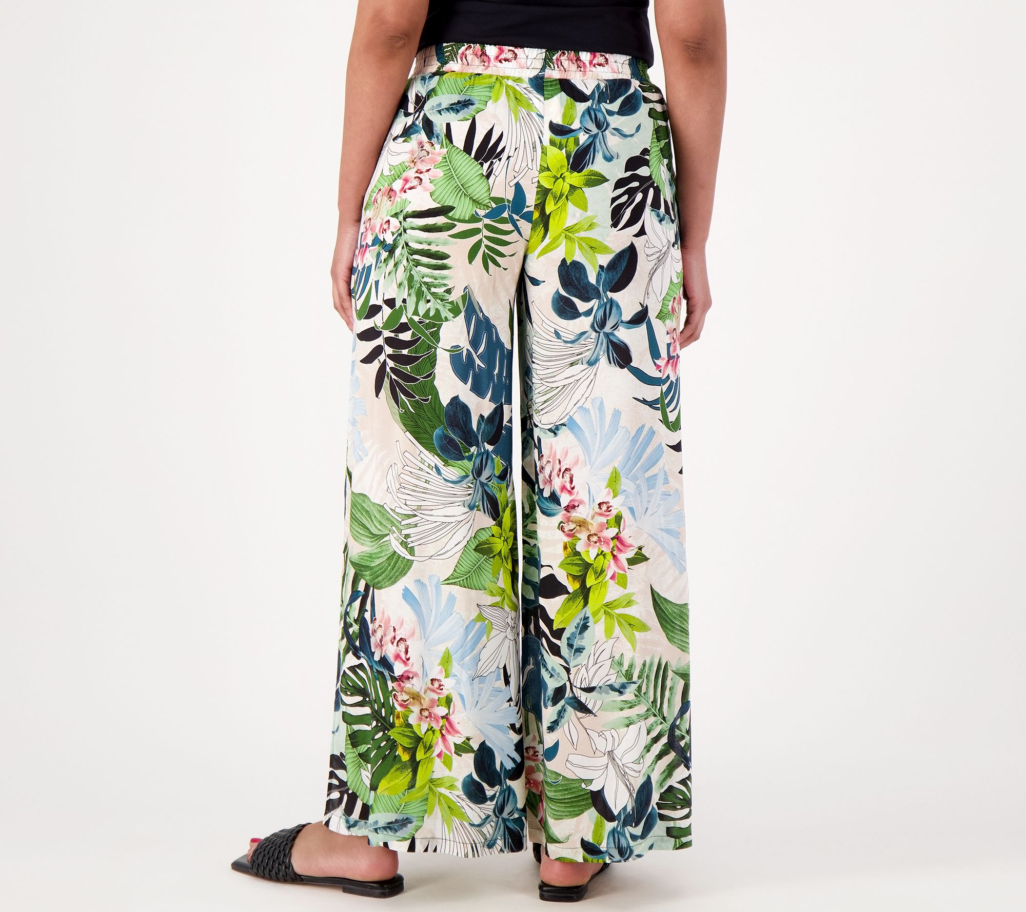 Jantzen Wide Leg Printed PullOn Woven CoverUp Pants