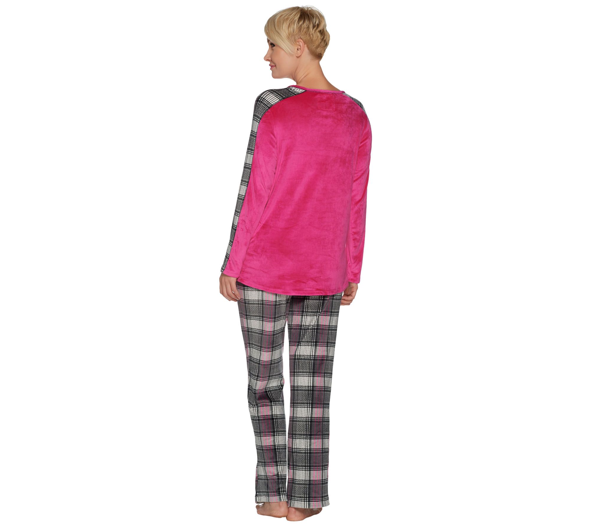 Cuddl Duds Ultra Plush Velvet Fleece Novelty Print Pajama Set 