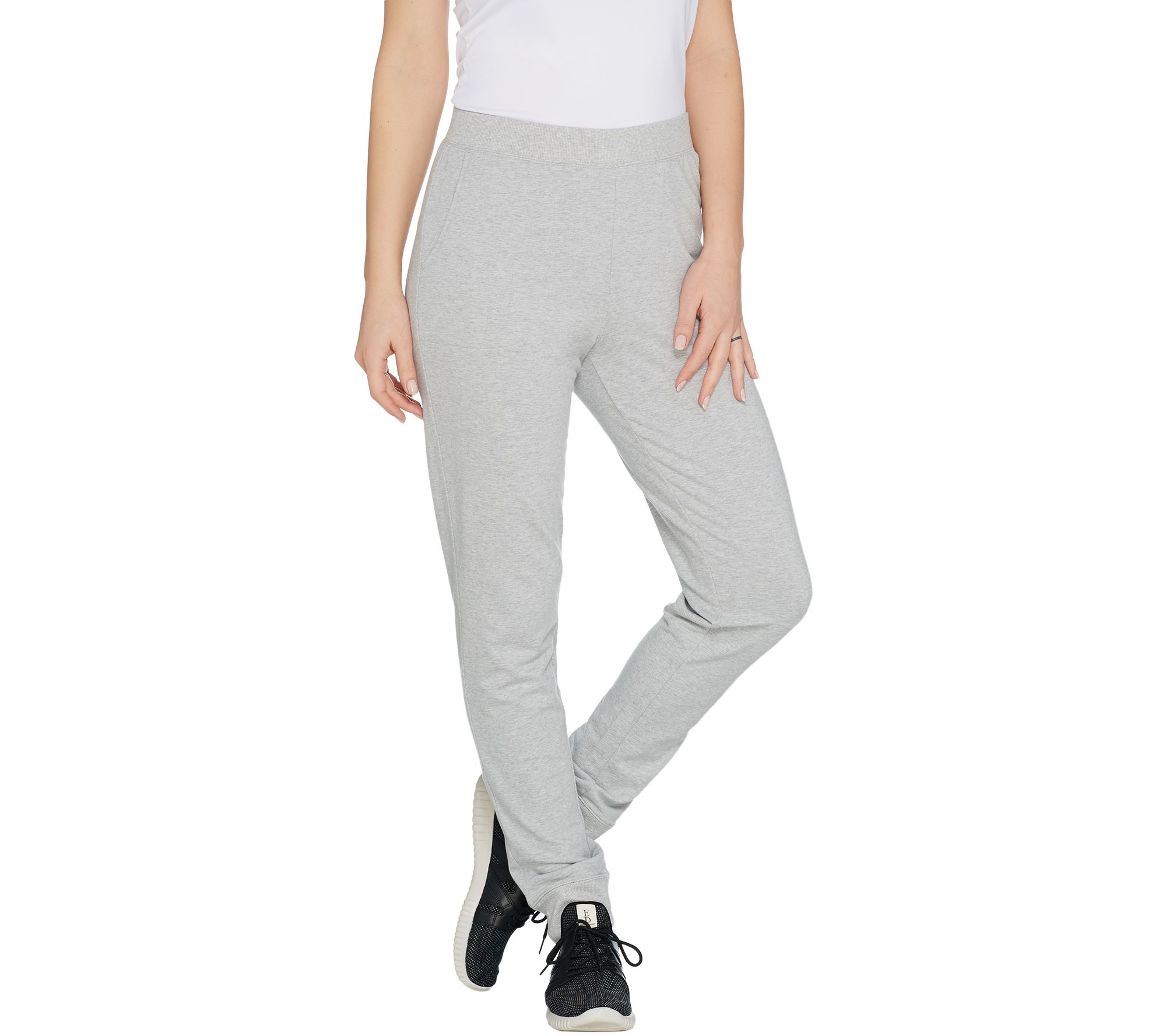 Denim & Co. Active Petite Pull-On French Terry Jogger Pants