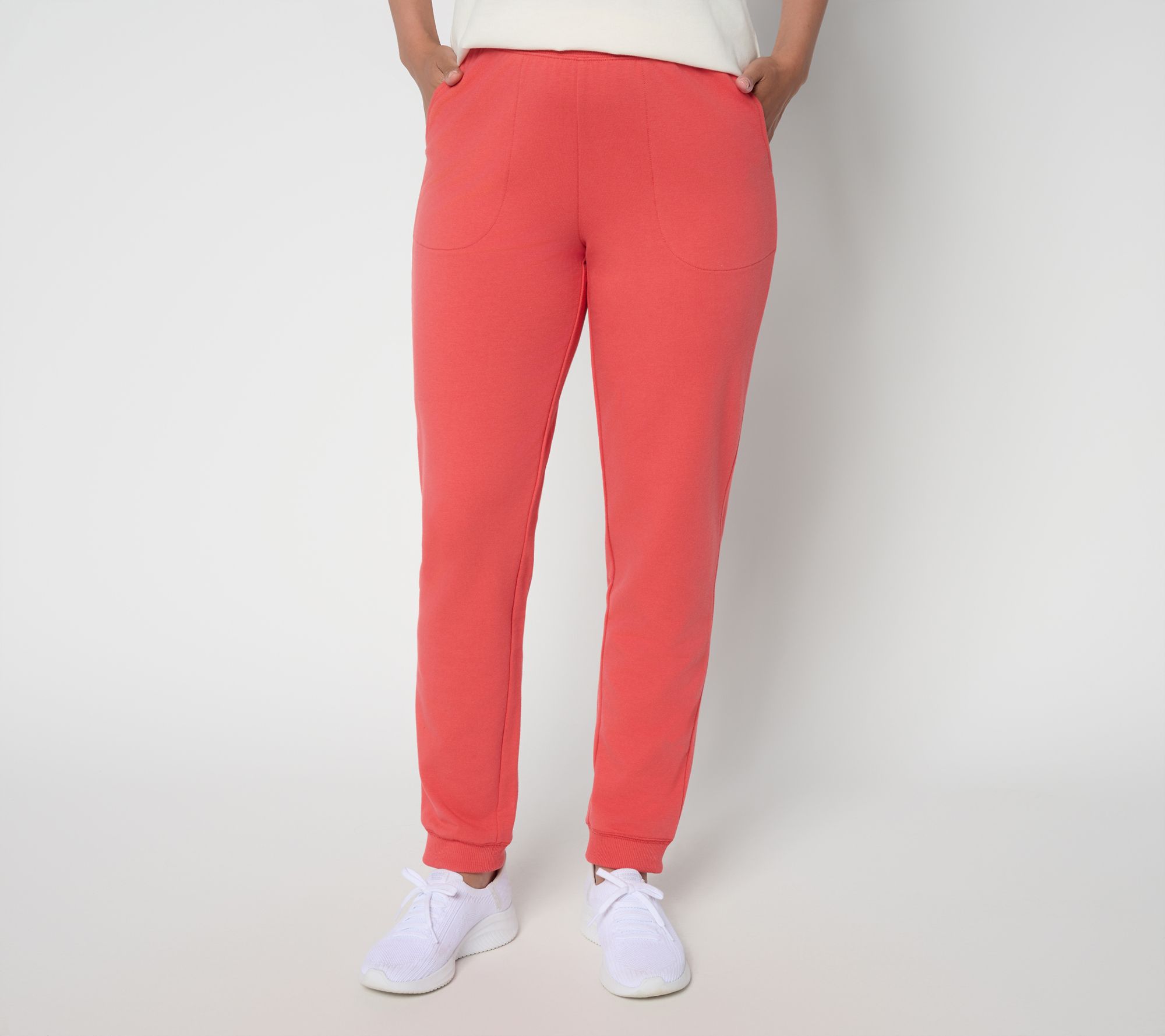 Denim & Co. Active Petite Pull-On French Terry Jogger Pants