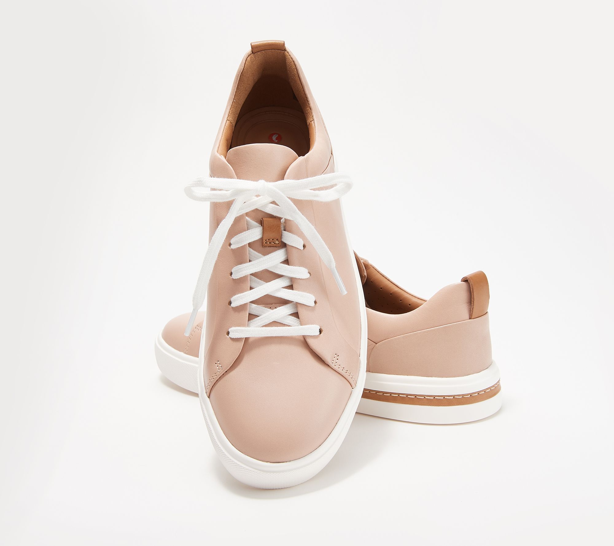 Clarks Unstructured Leather Casual Sneakers - Un Maui Lace - QVC.com