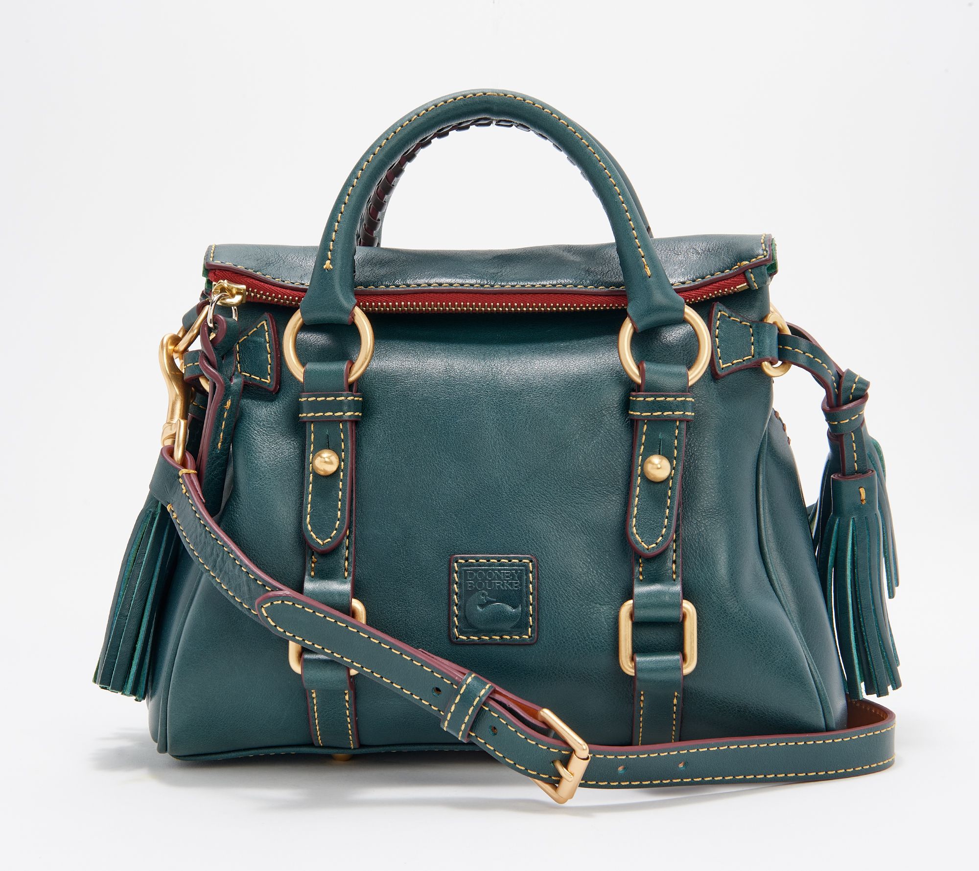 Dooney & Bourke Florentine Leather Letter Carrier on QVC 