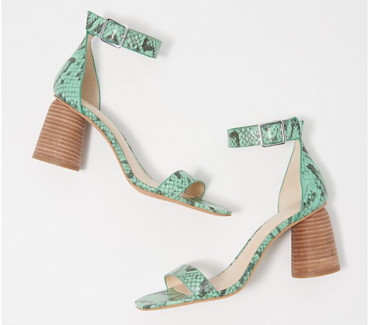 Vince Camuto Leather Two-Piece Heeled Sandals - Mejorla