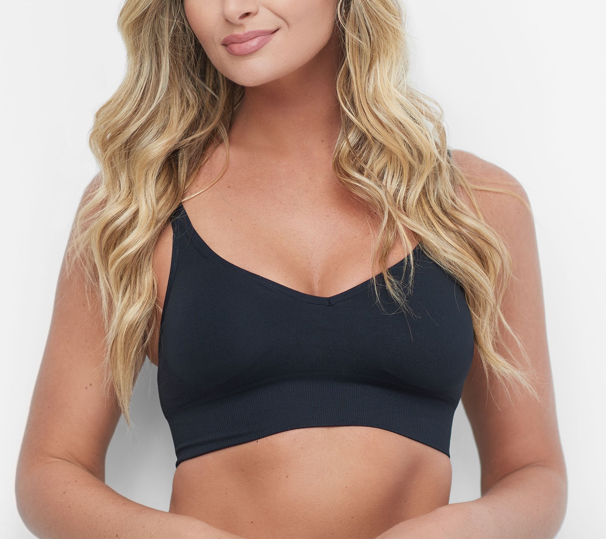 Tracy Anderson for G.I.L.I. Seamless Sport Bralette-White-Medium-A365165-NEW