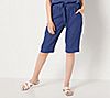 "As Is" Side Stitch Soft Luxe Linen Bermuda Shorts w/ Drawstring