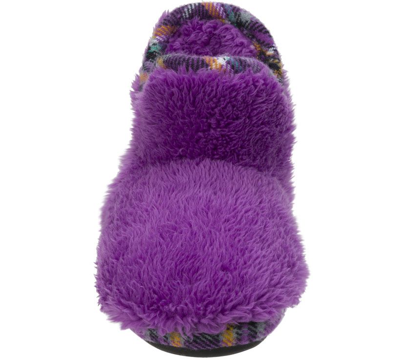 Dearfoams Kid's Pile Bootie Slippers with MixedMaterial Trim