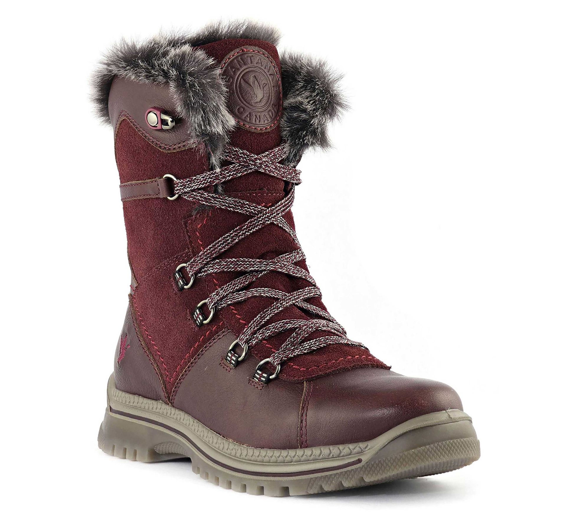 Santana Canada Women's Leather Winter Boots - MajestaLuxe - QVC.com
