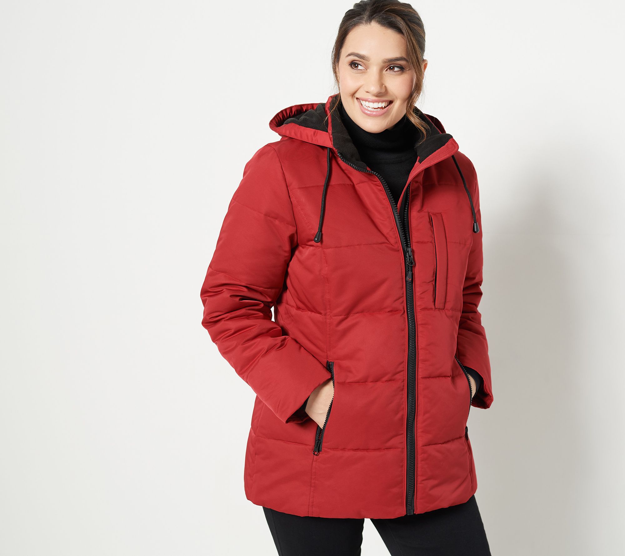 Generic Womens Winter Warm Faux Fur Hooded Padded Coat Parka Long Jacket 