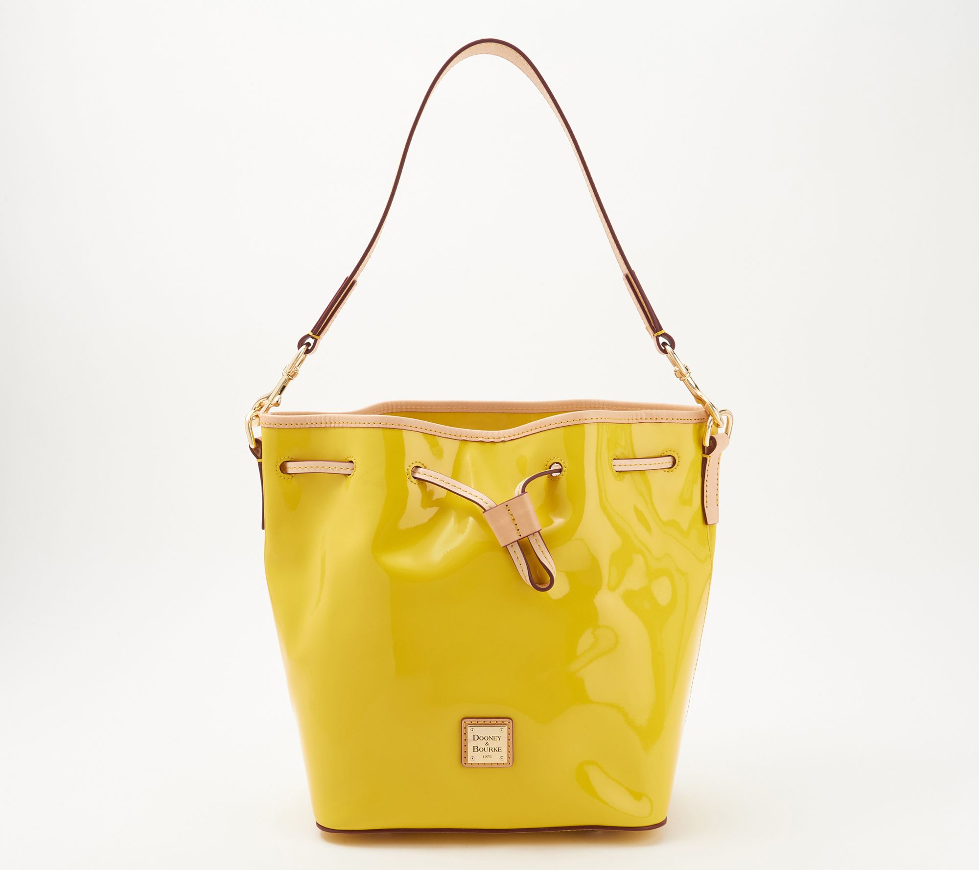 DOONEY & BOURKE Yellow PVC Multi Floral Satchel Shoulder Bag