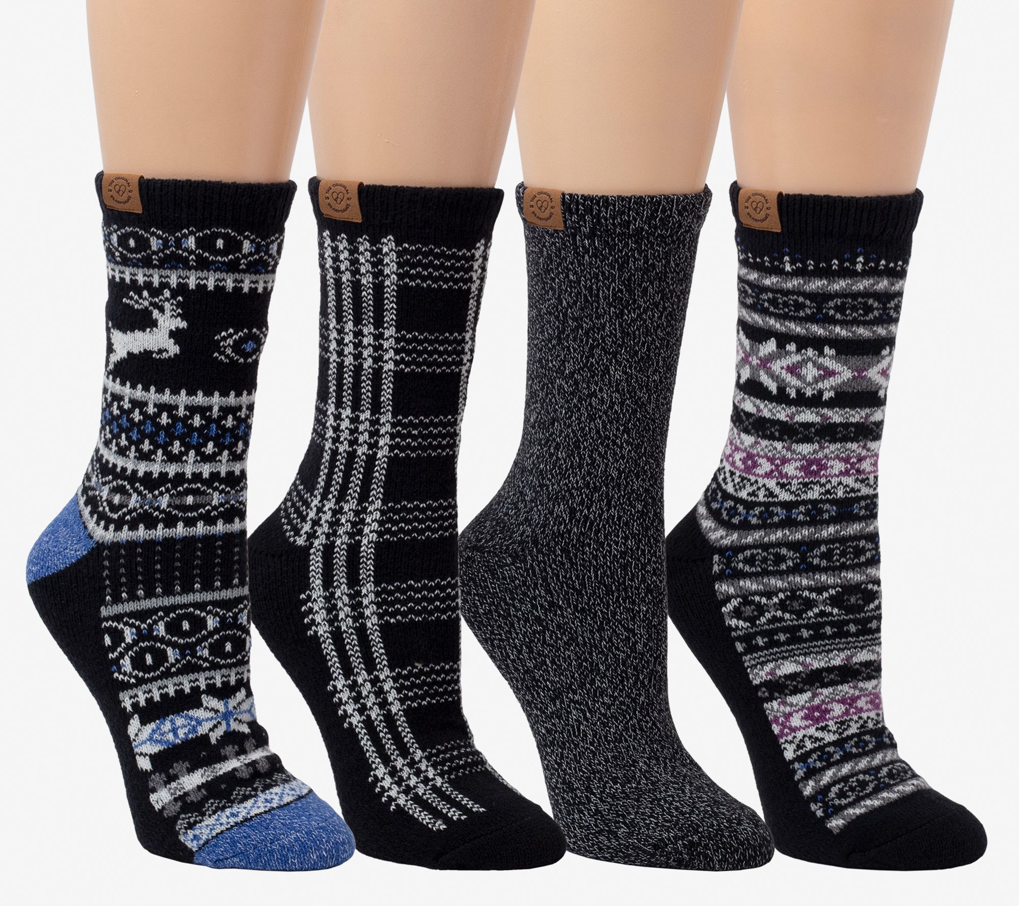 Dearfoams Ladies' Fair Isle Boot Sock Set - 4 Pir